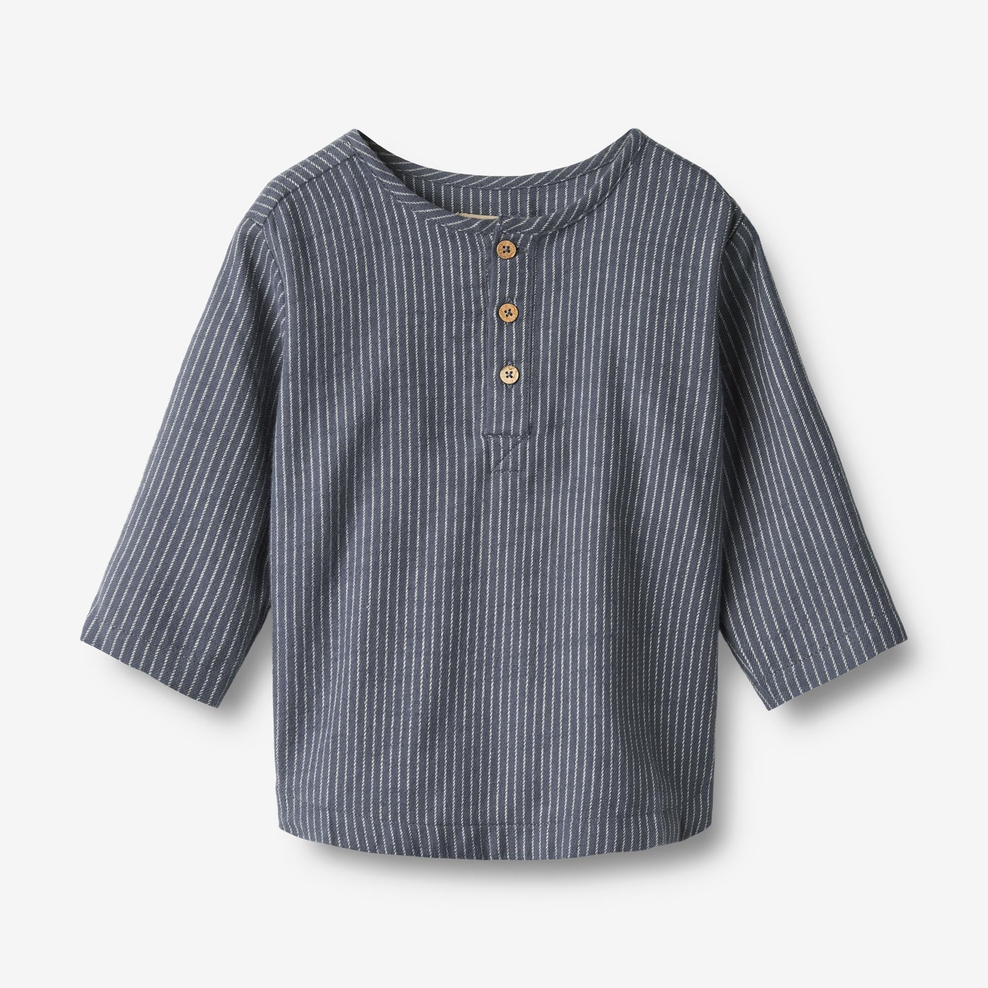 wheat-bj-rk-l-s-shirt-kinderhemd-greyblue-slub-stripe-gr-62 image 1