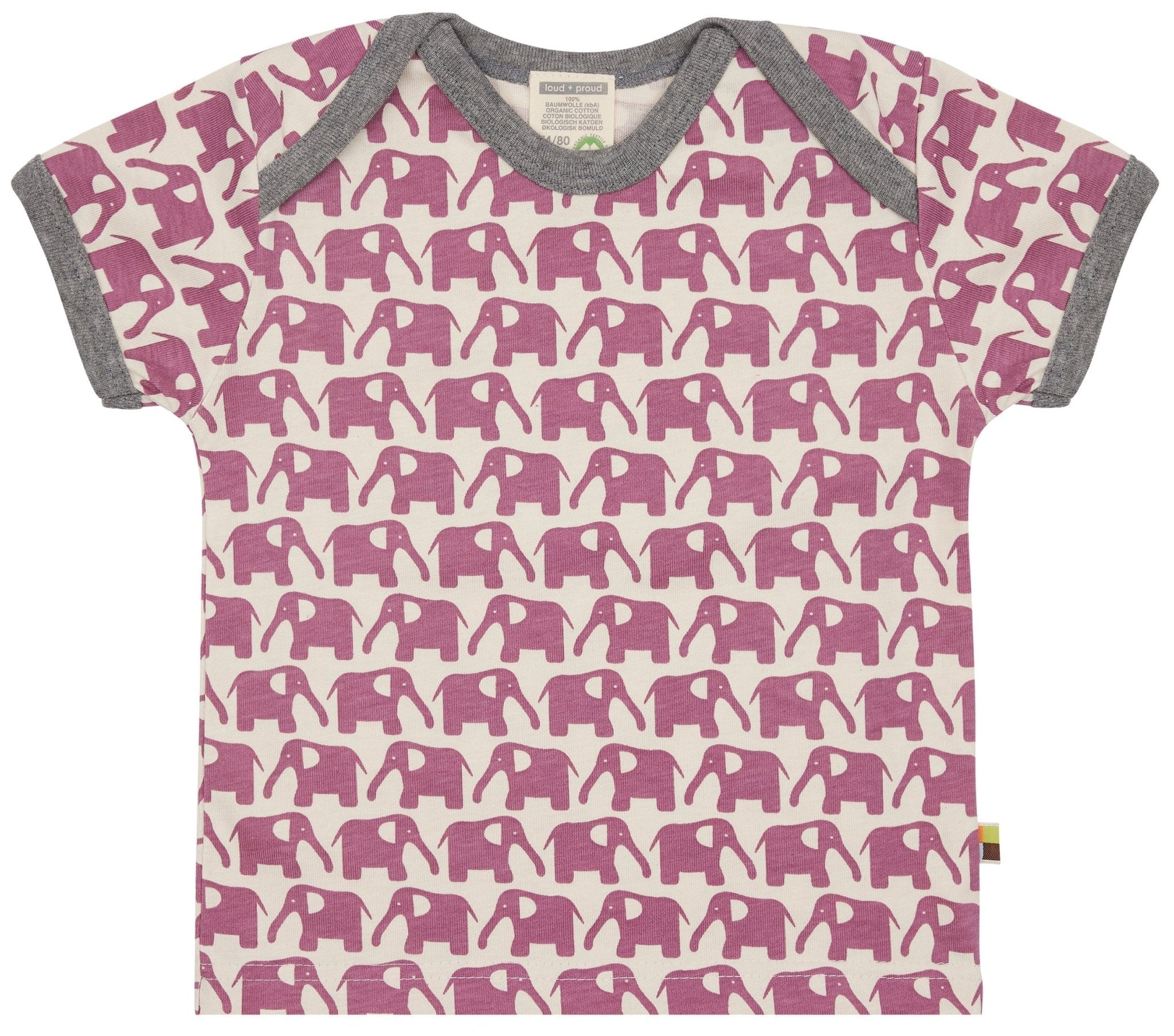 loud-proud-classics-t-shirt-elefanten-shirt-grape-bio-30 image 1