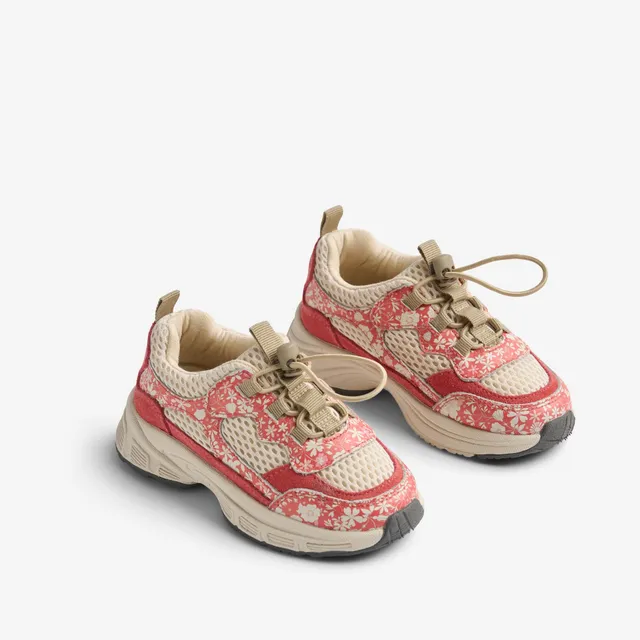 wheat-arthur-sneaker-coral-flowers-leder-mesh image 1