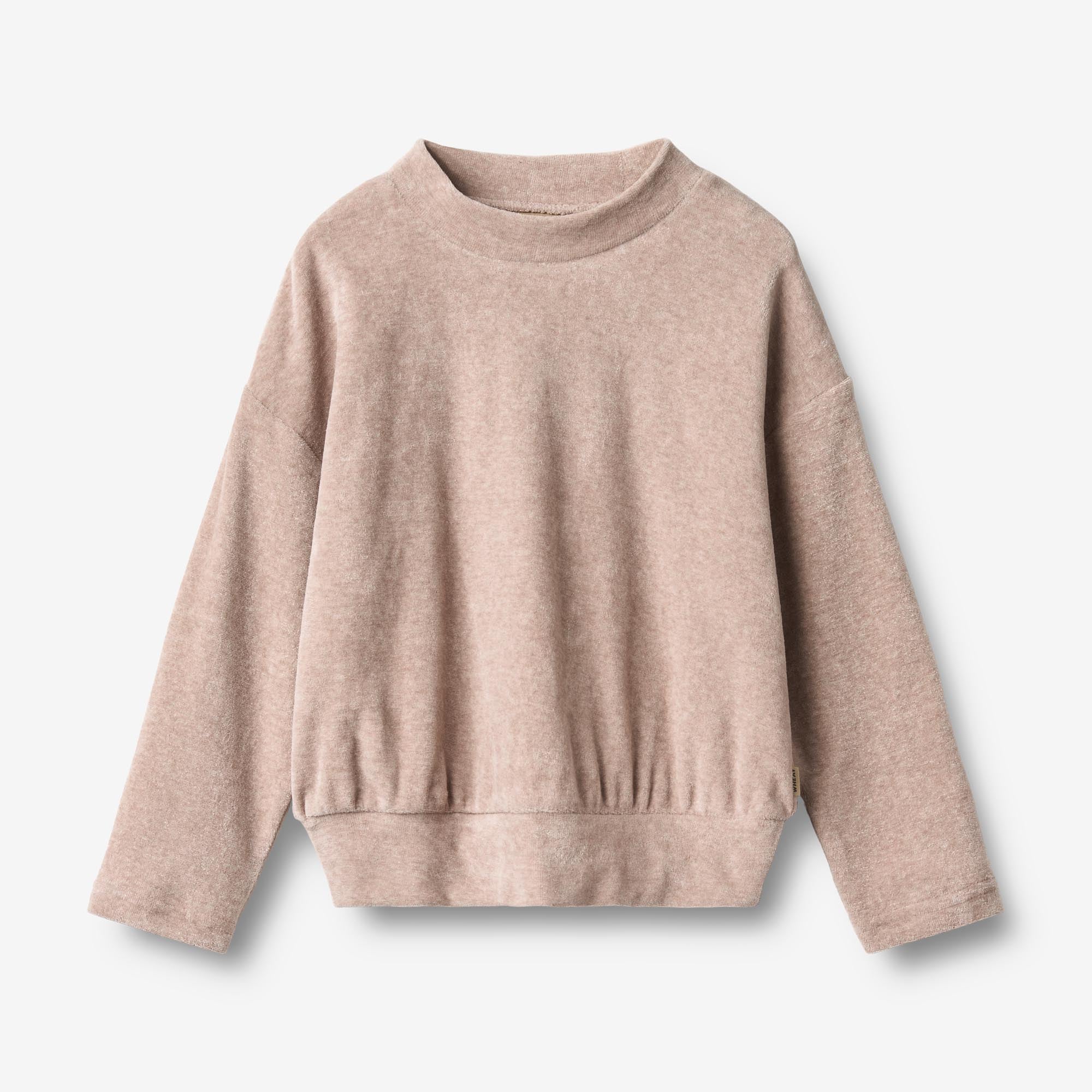 wheat-barbro-sweatshirt-melange-rose-kinder-pullover-samt image 1