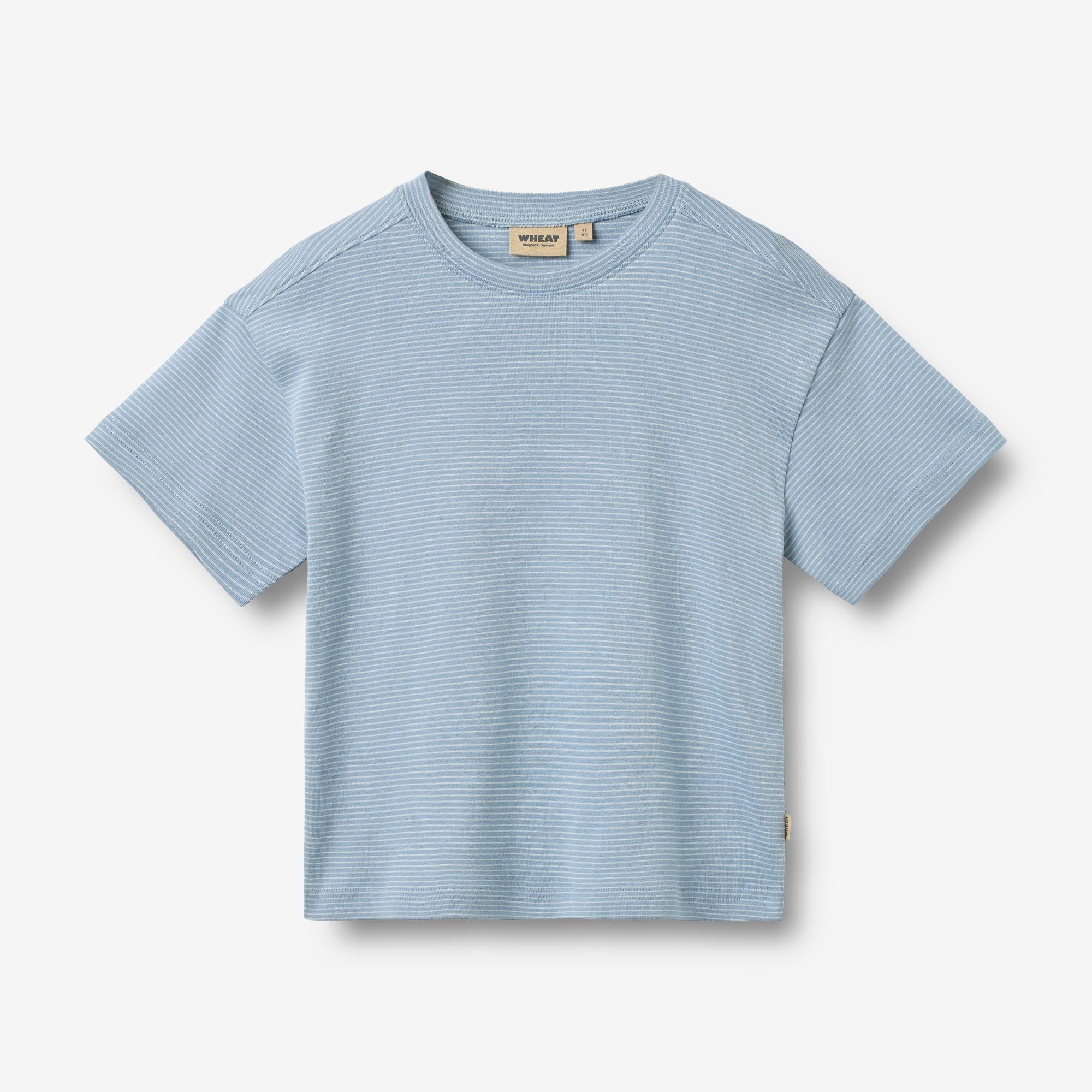 wheat-tommy-t-shirt-faded-blue-stripe-jungen-streifen image 1