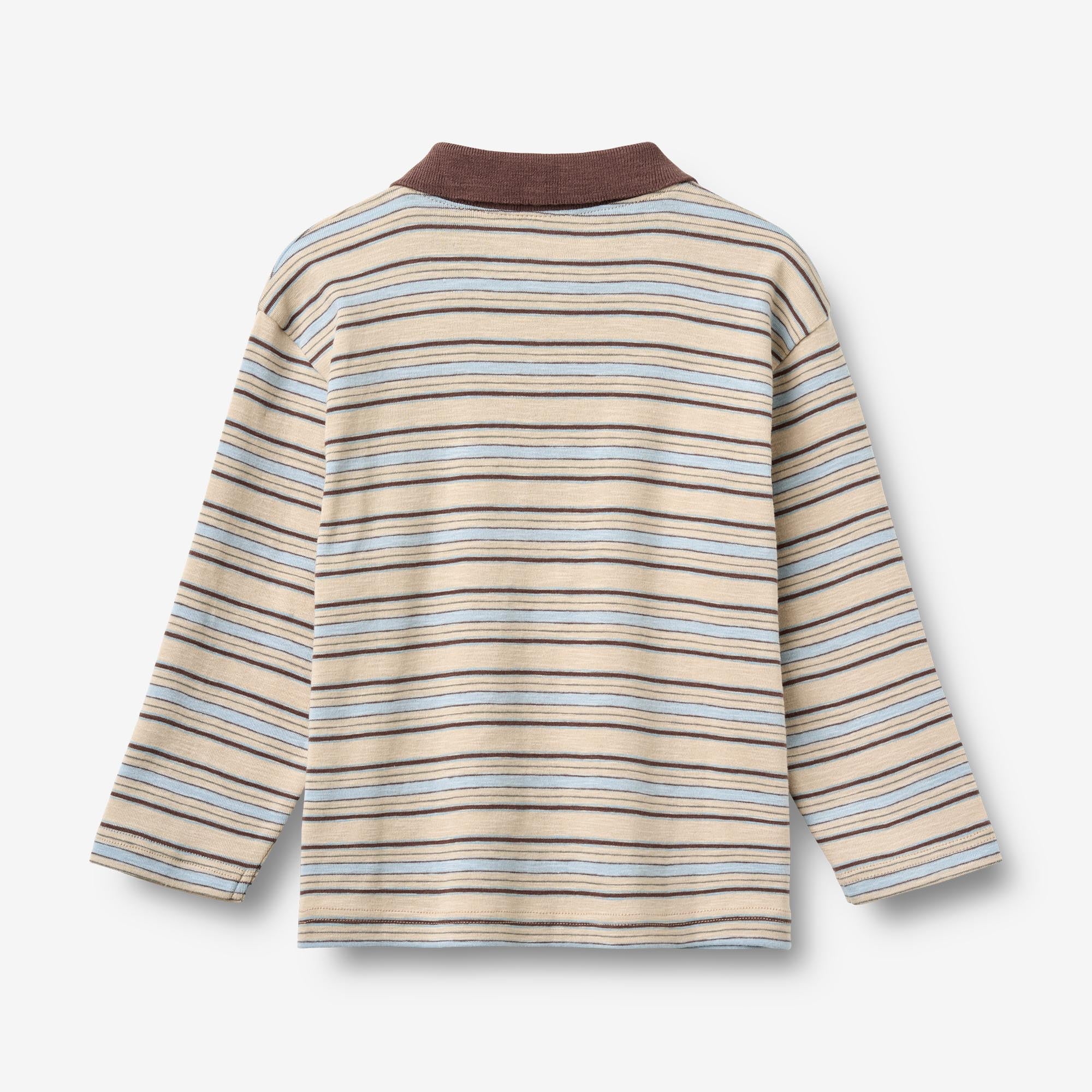 wheat-fred-polo-langarm-multi-blue-stripe-gr-116 image 4
