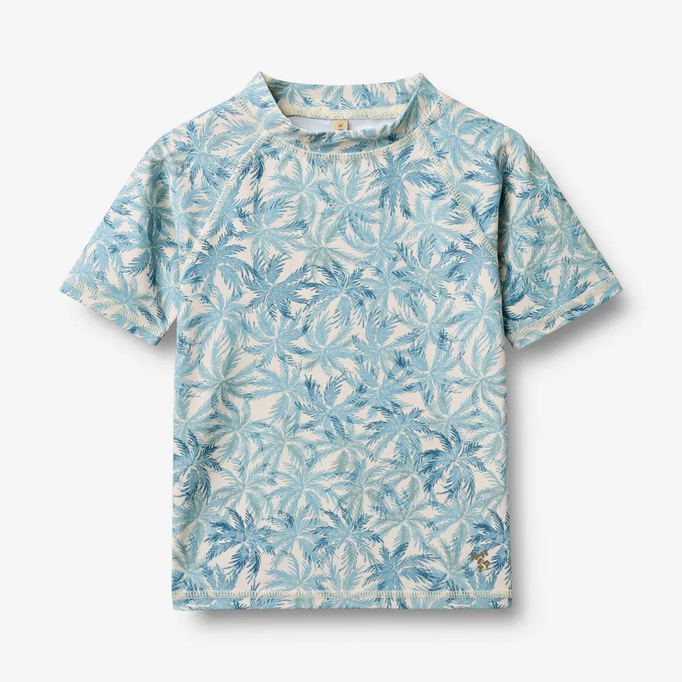wheat-jackie-swim-t-shirt-blue-palm-uv-40-recycelt-kinder image 1