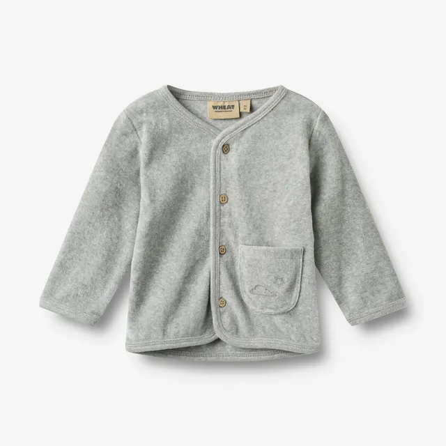 wheat-toto-sky-sweat-cardigan-strickjacke-melange-grey-bio image 1