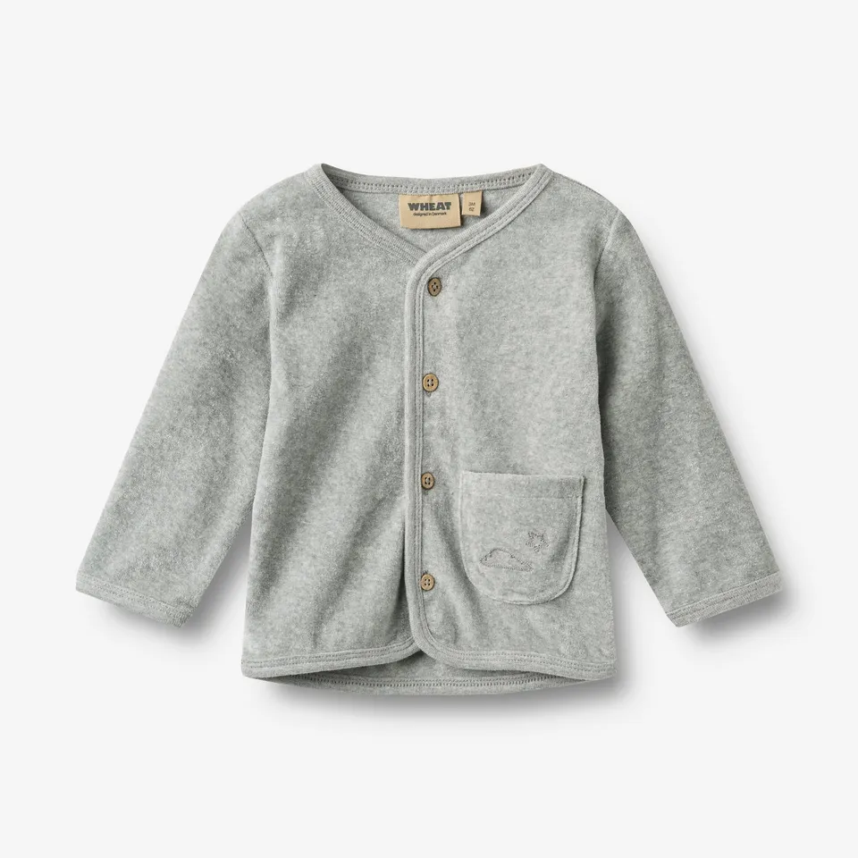 wheat-toto-sky-sweat-cardigan-strickjacke-melange-grey-bio image 1