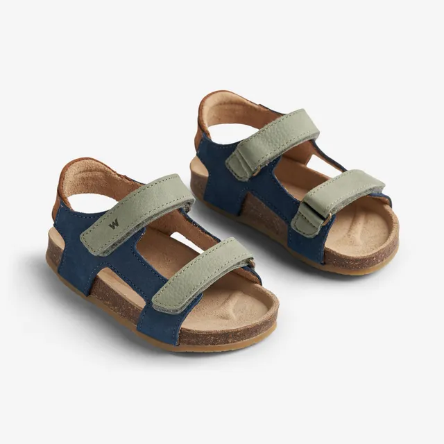 wheat-corey-sandale-blue-leder-klettsandale image 1