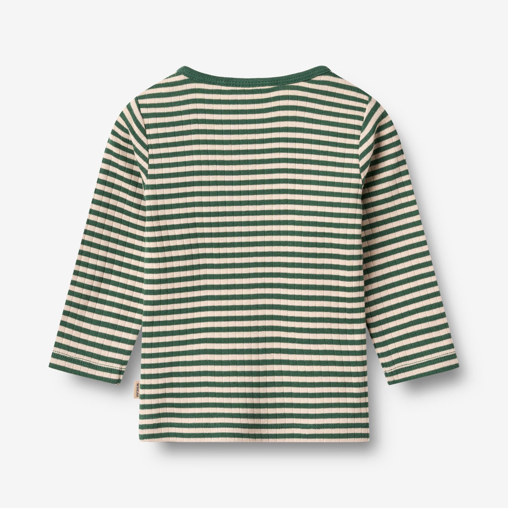 wheat-t-shirt-l-s-stig-langarmshirt-green-stripe-bio-baumwolle image 2
