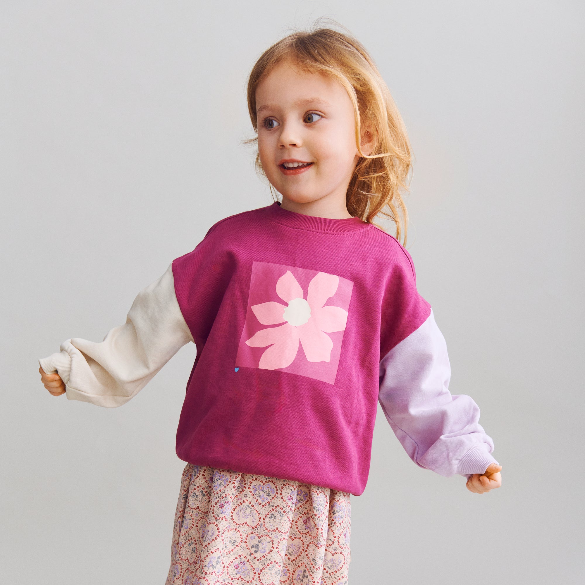 wheat-sweatshirt-elliot-pullover-magenta-bio-baumwolle image 2