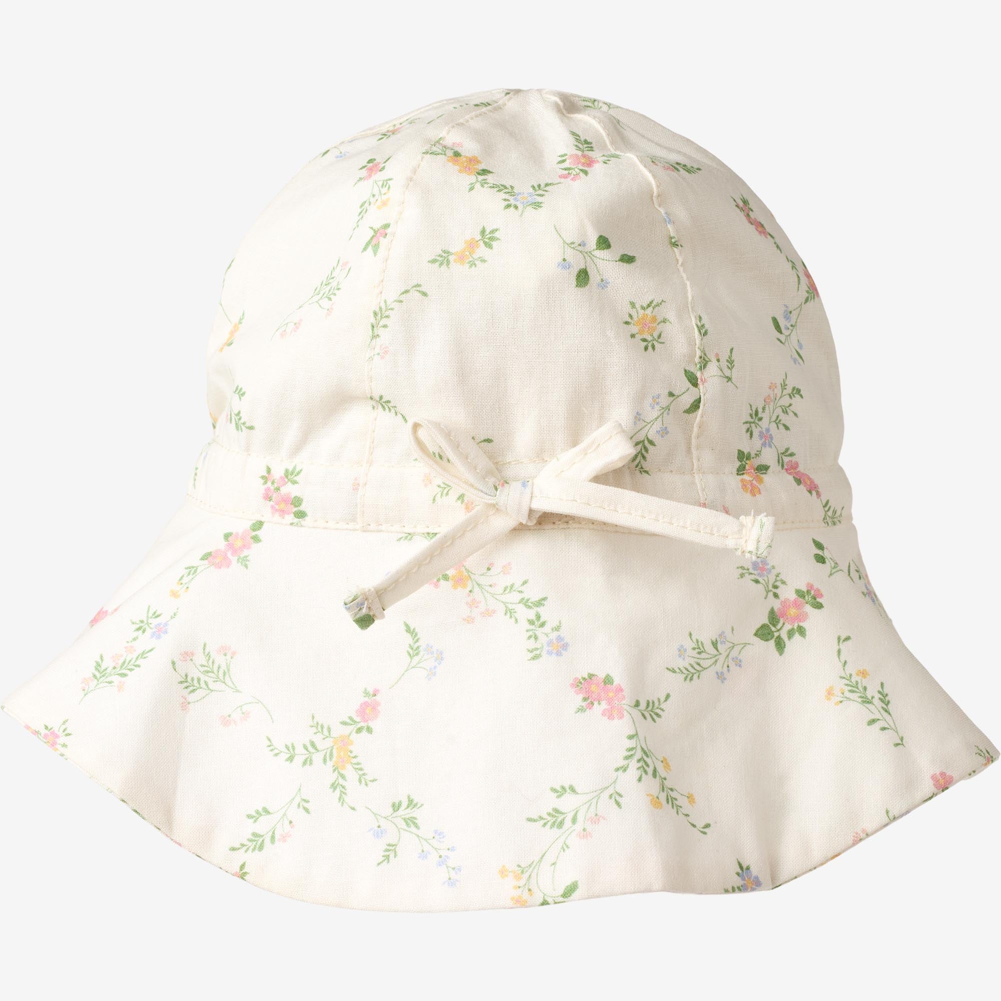 wheat-chloe-sunhat-sonnenhut-ivory-checked-flowers image 2