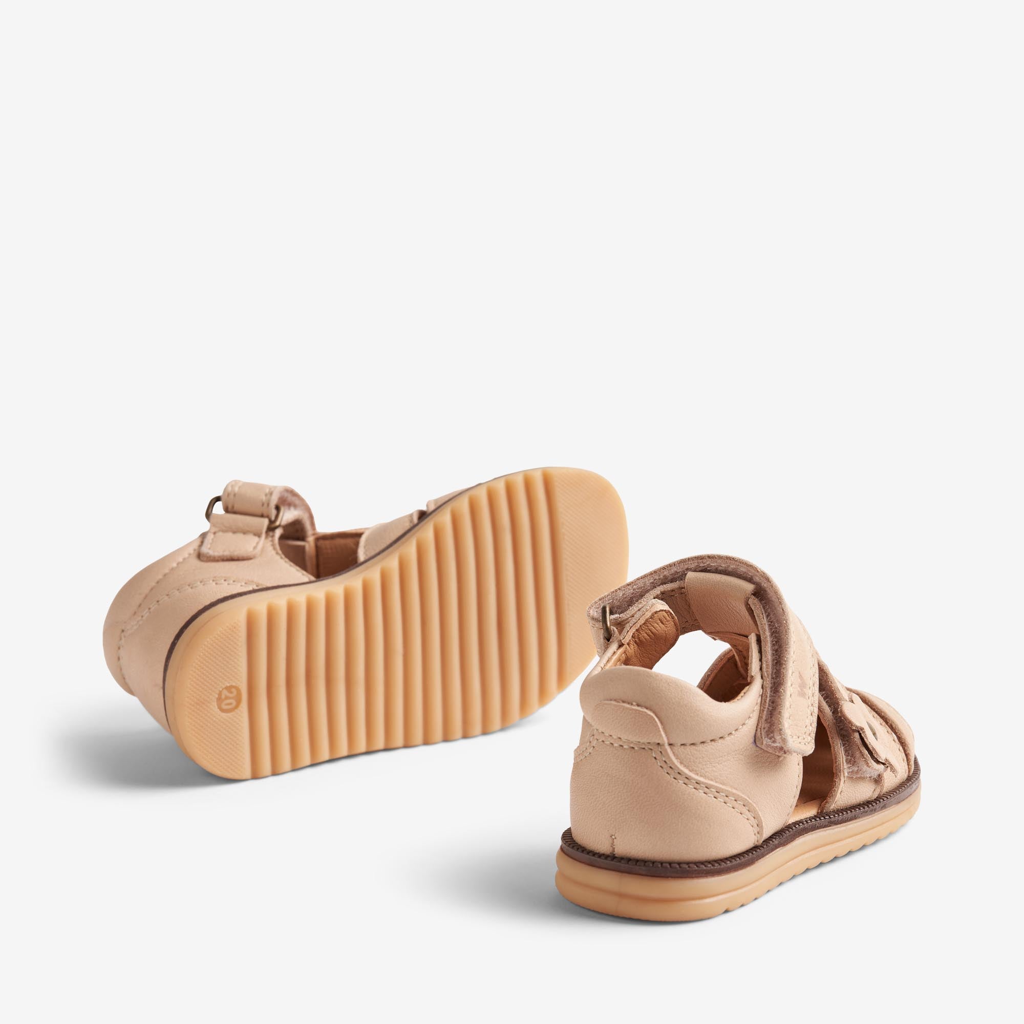 wheat-sky-flower-sandale-beige-rose-baby-leder-klett image 2