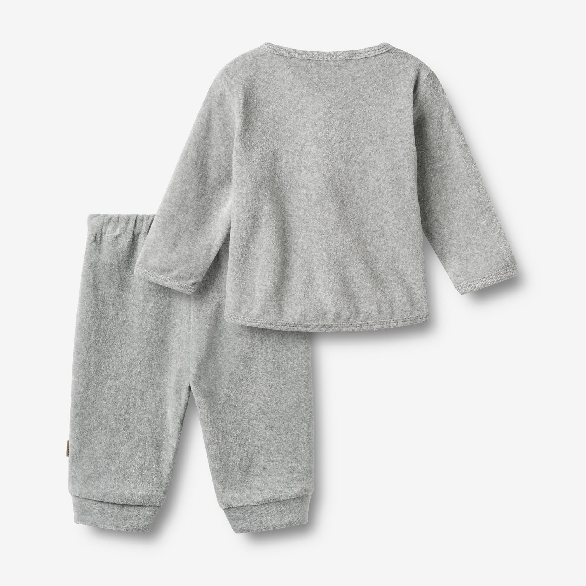 wheat-toto-set-cardigan-hose-melange-grey-bio image 2
