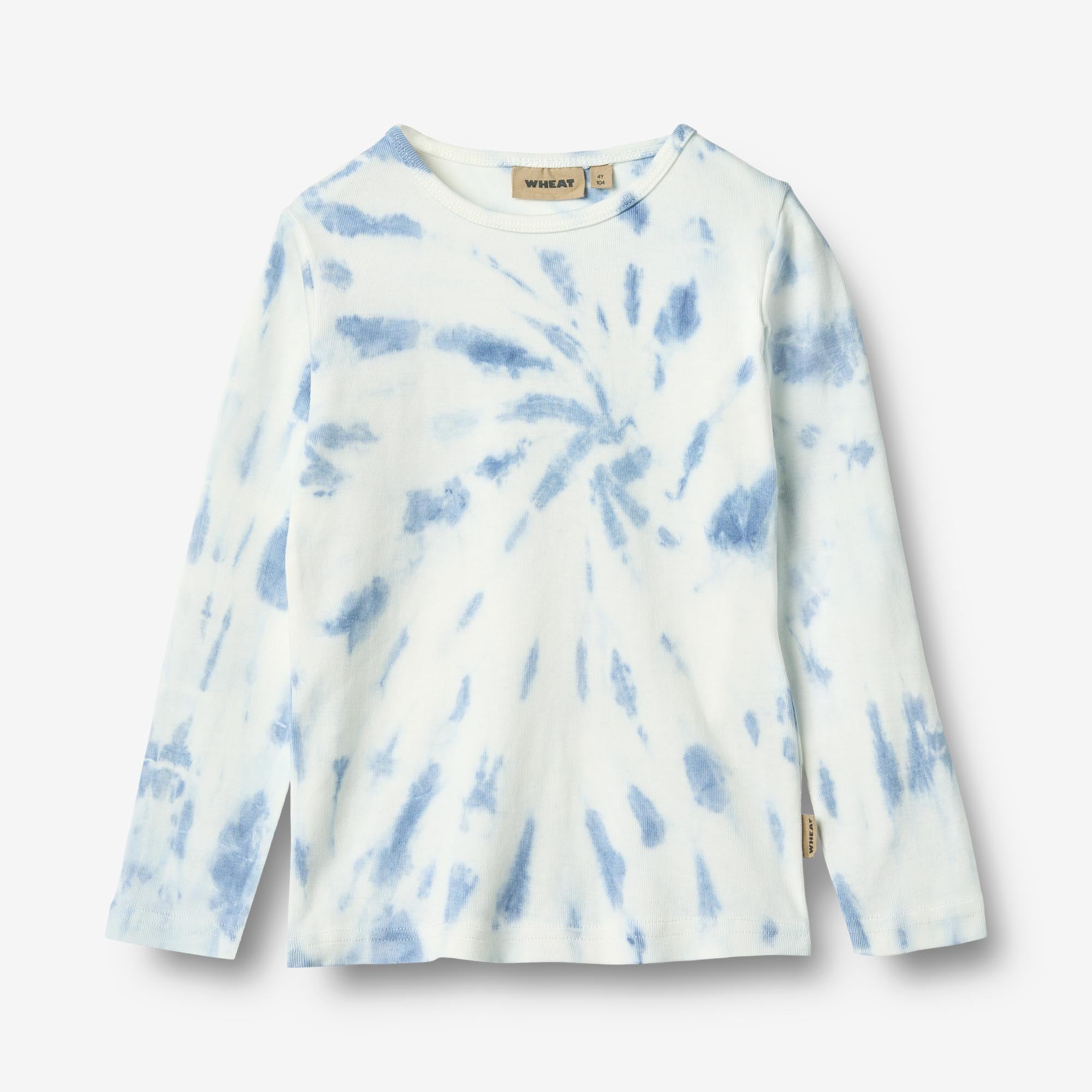 wheat-stig-langarmshirt-blue-tie-dye-bio-baumwolle image 2