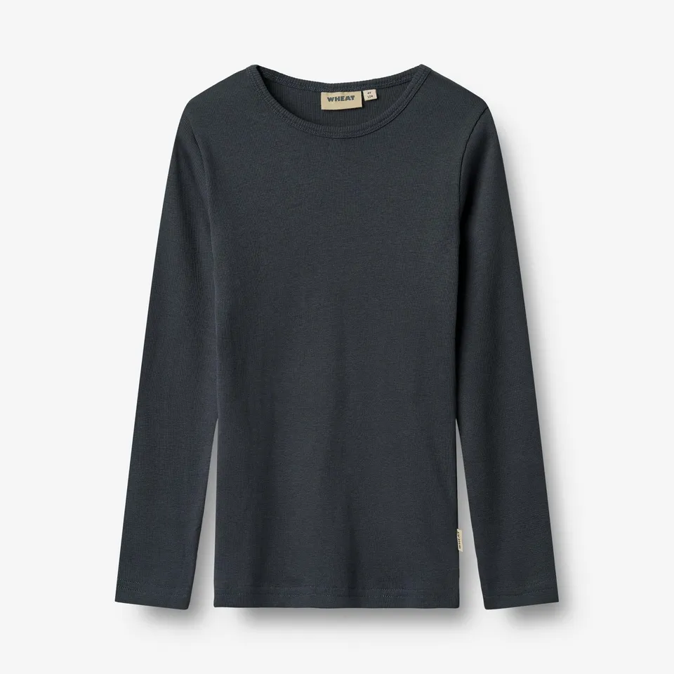 wheat-stig-kinder-langarmshirt-navy-bio-baumwolle image 1