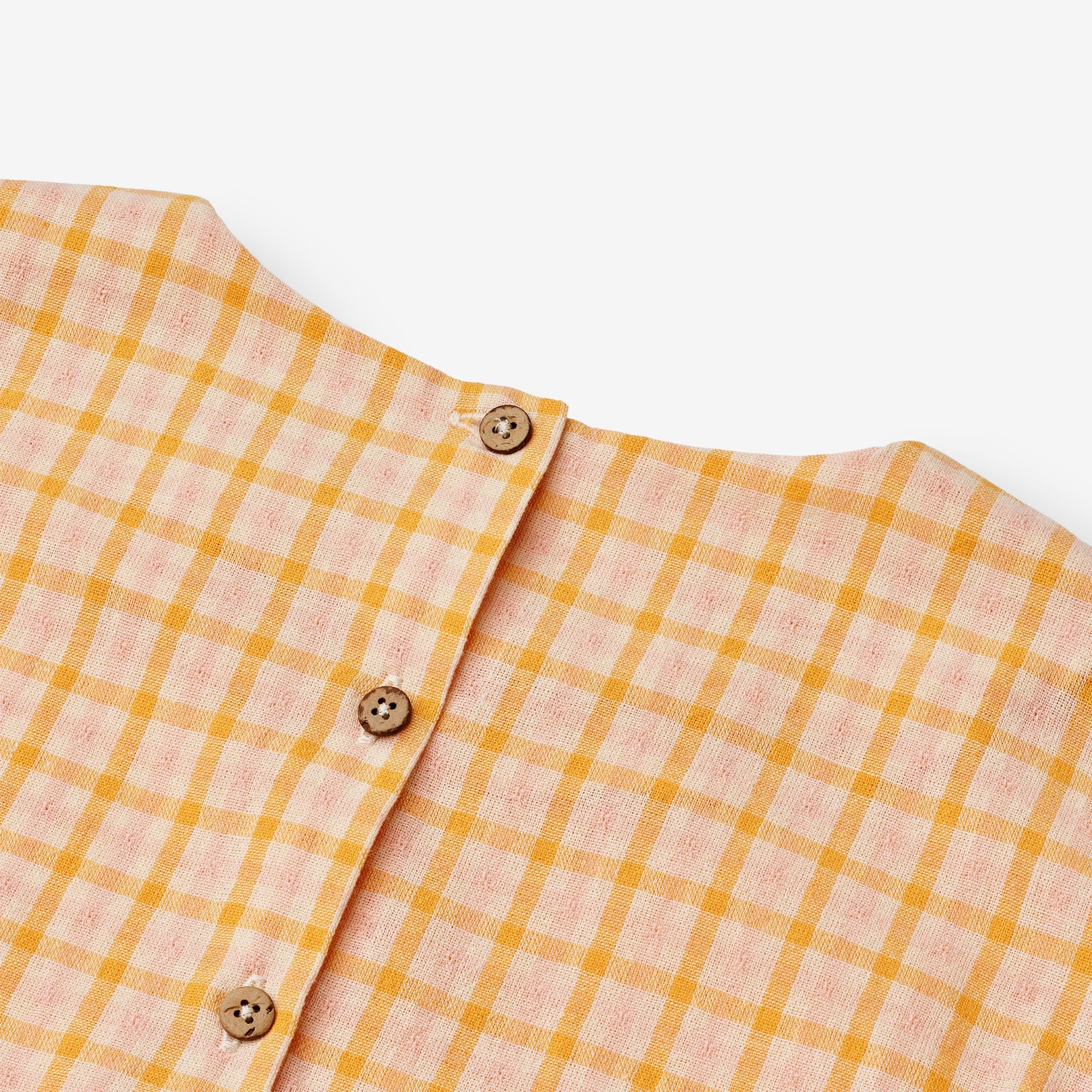 wheat-magda-kleid-langarm-yellow-check-bio-baumwolle image 4