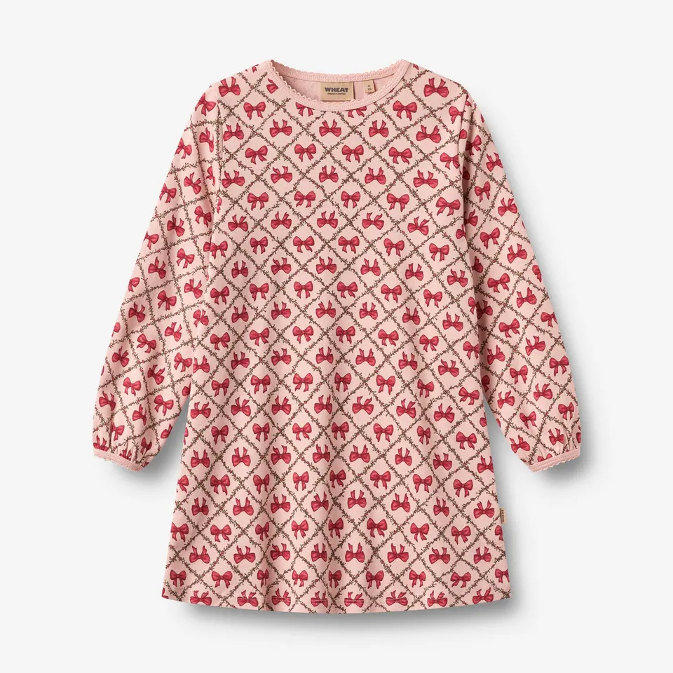 wheat-clothing-nachthemd-elinor-dim-rose-bows-bio-baumwolle image 1
