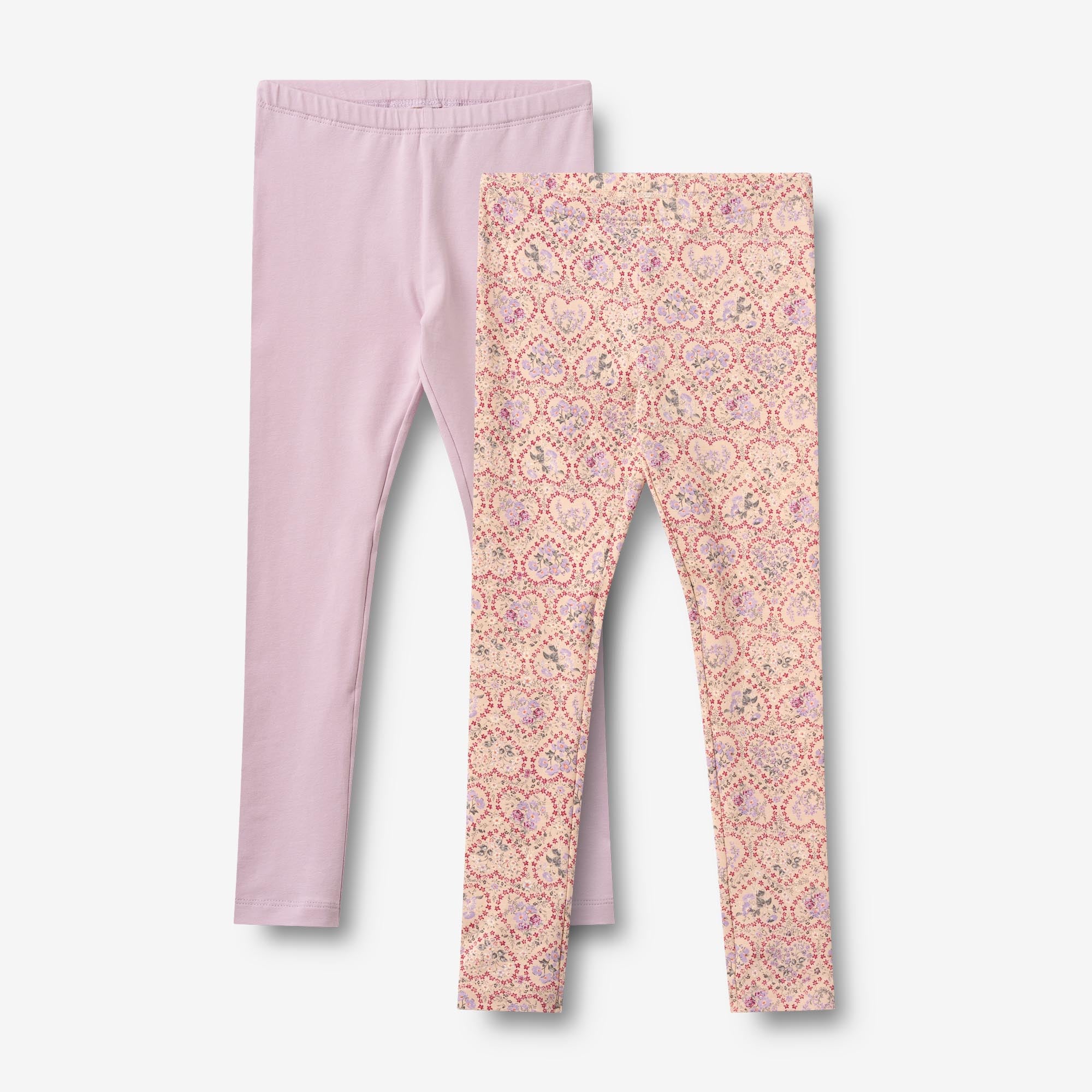 wheat-jules-leggings-2er-magenta-heart-flowers-bio image 1