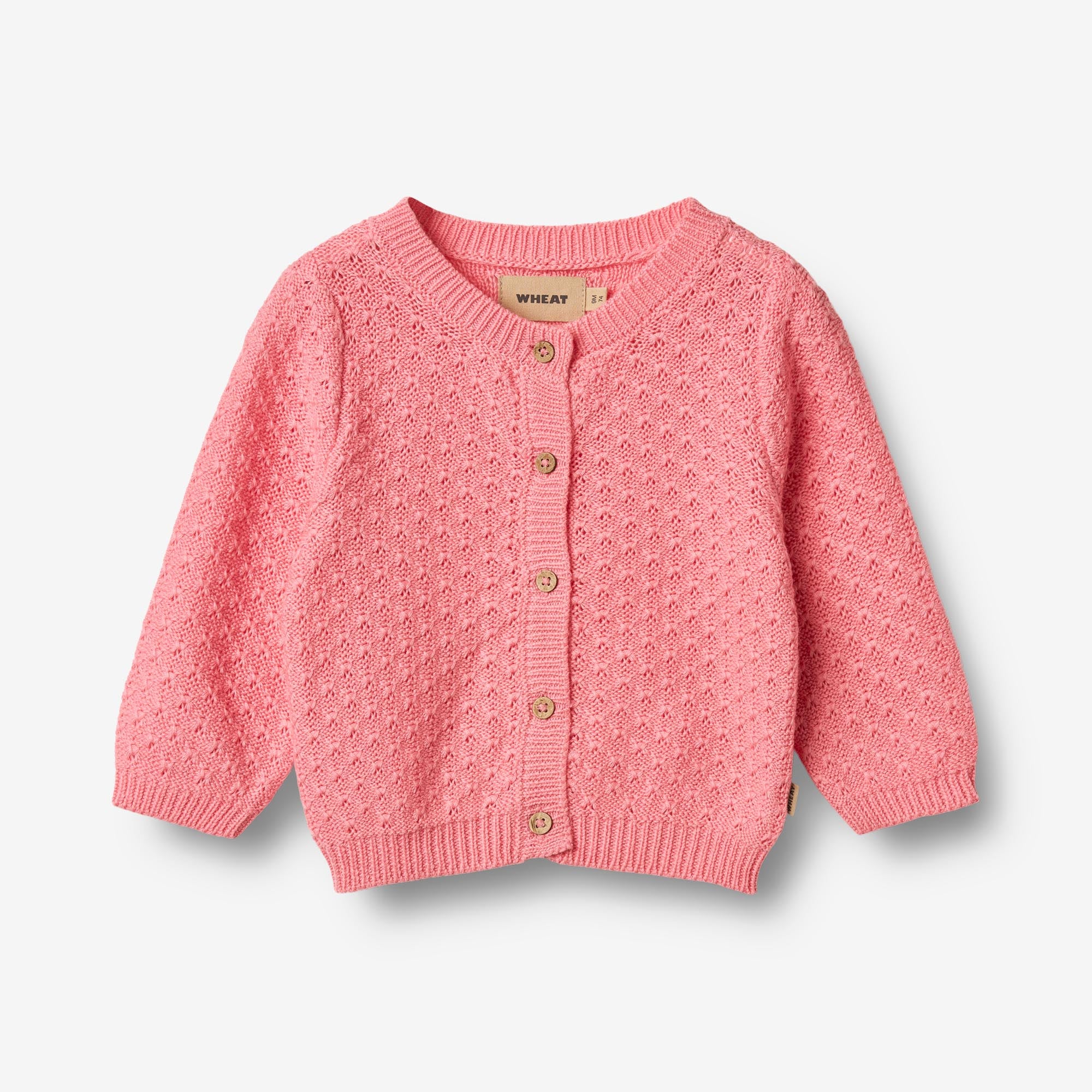 wheat-magnella-strickjacke-flamingo-pink-bio-baumwolle image 1