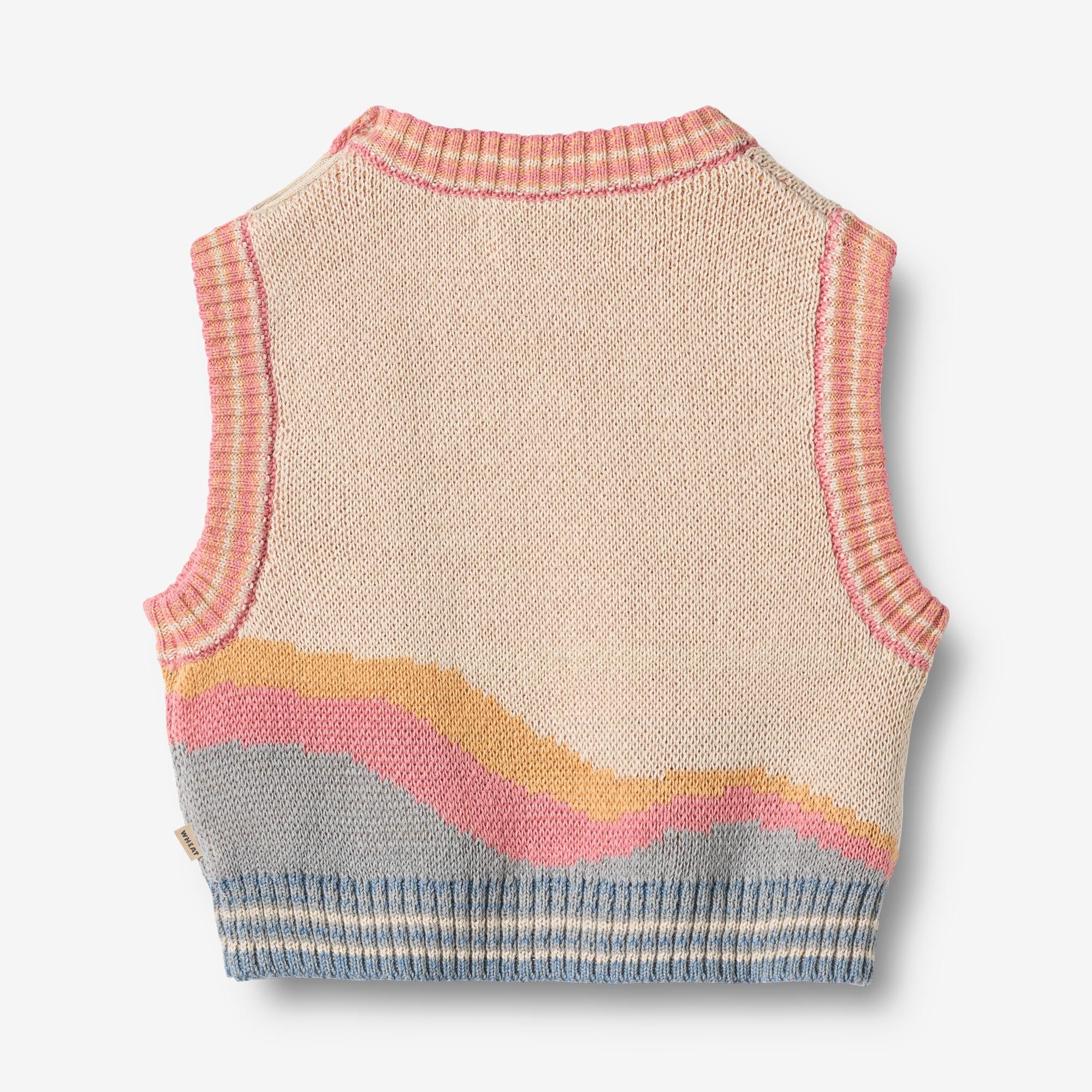 wheat-jacquard-vest-maria-strickweste-multi-bio-baumwolle image 2