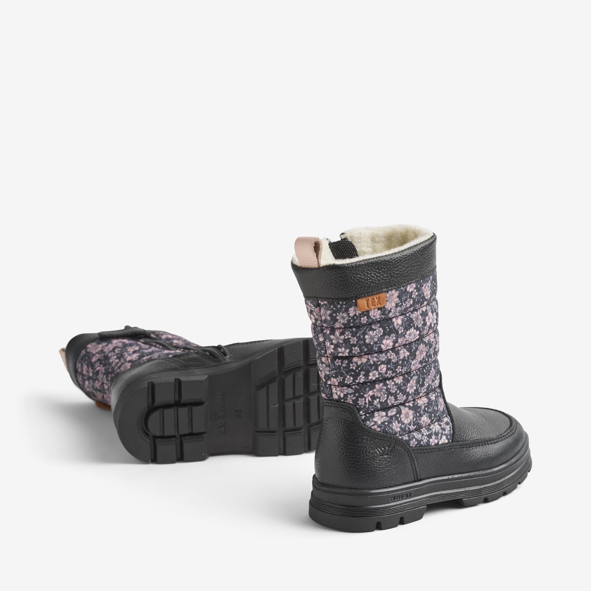 wheat-koa-winterstiefel-dark-charcoal-flowers-leder-gr-22-35 image 2