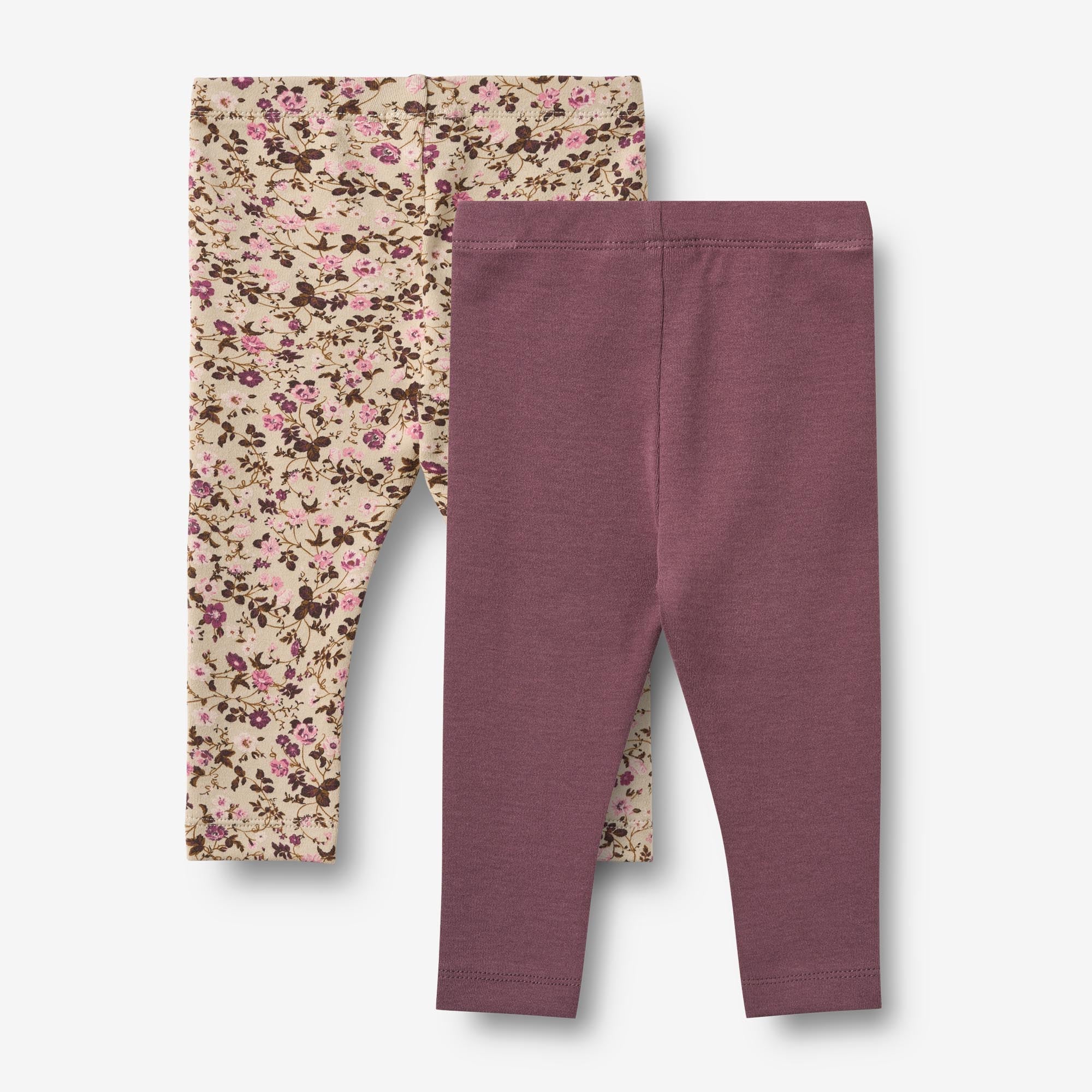 wheat-jules-leggings-soft-sand-flower-wine-2er-bio image 2