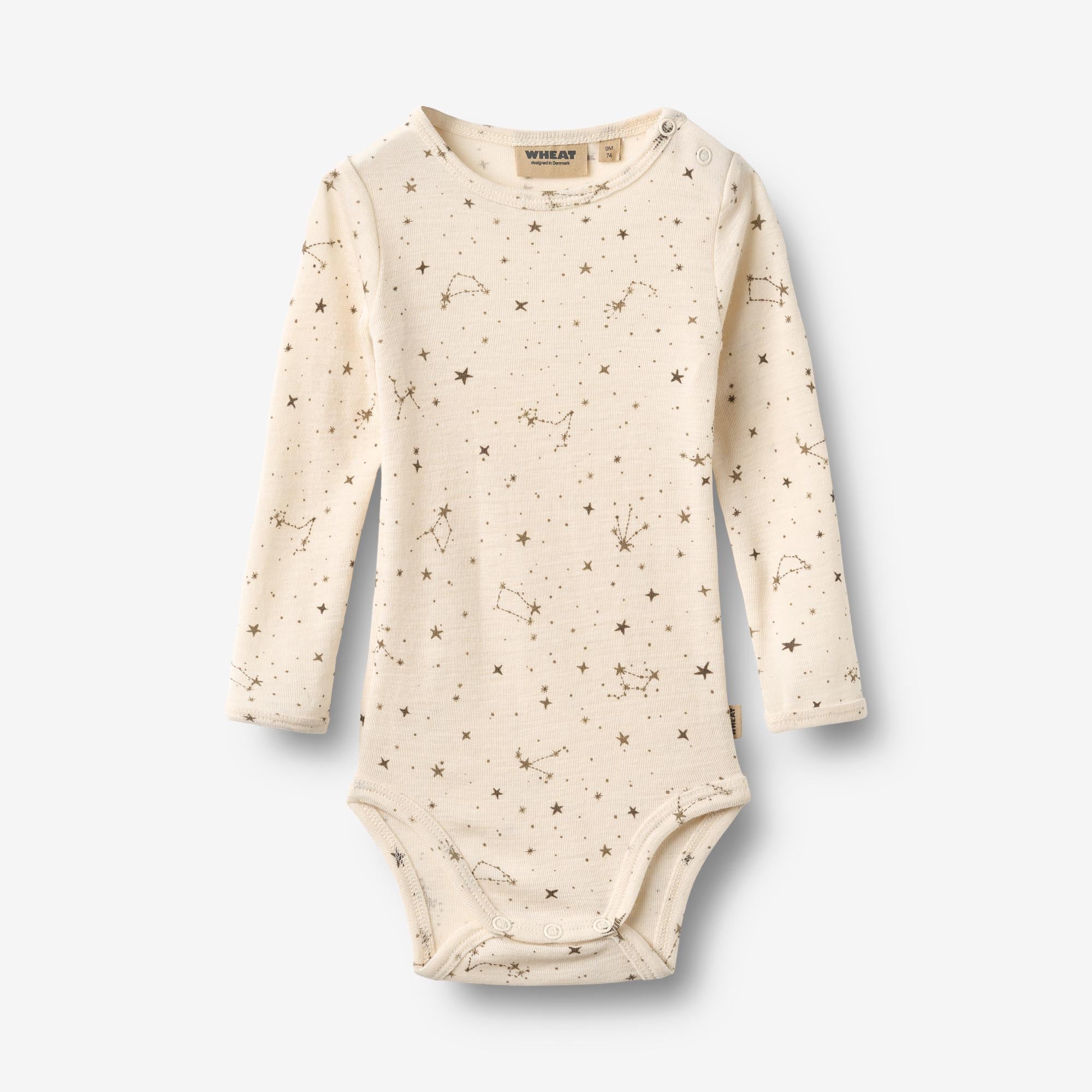wheat-lucca-wool-body-langarm-eggshell-stars-merinowolle image 1