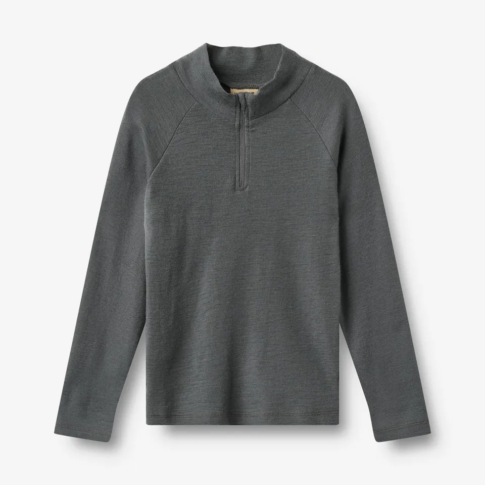 wheat-wino-baselayer-halfzip-merino-dark-charcoal image 1