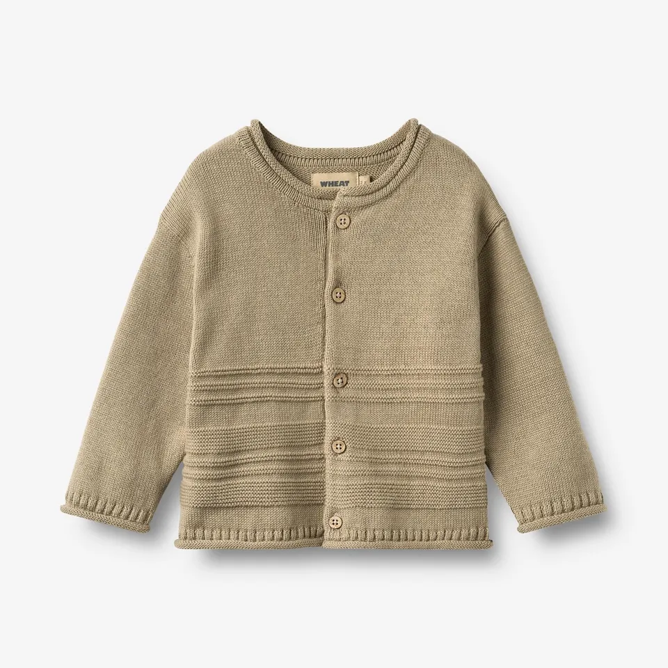 wheat-clothing-strickjacke-gunnar-cardigan-gravel-bio image 1