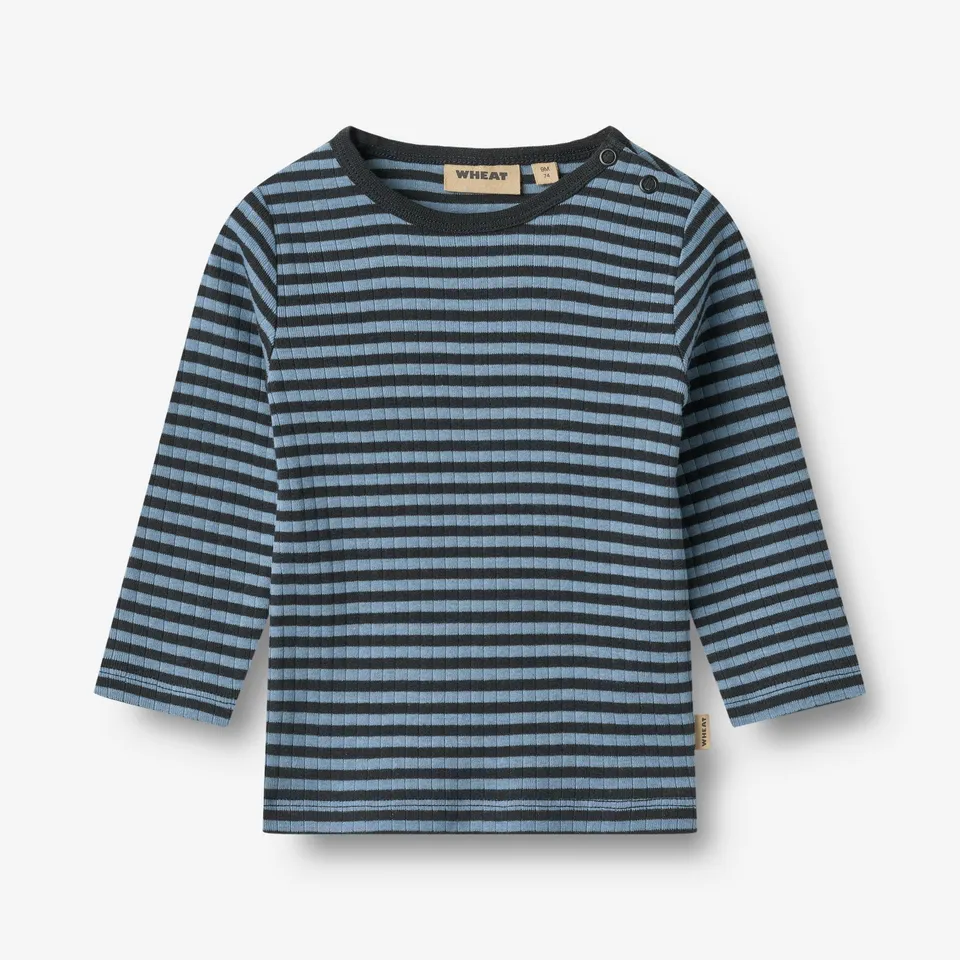 wheat-stig-langarm-shirt-bio-baumwolle-blau-gestreift image 1