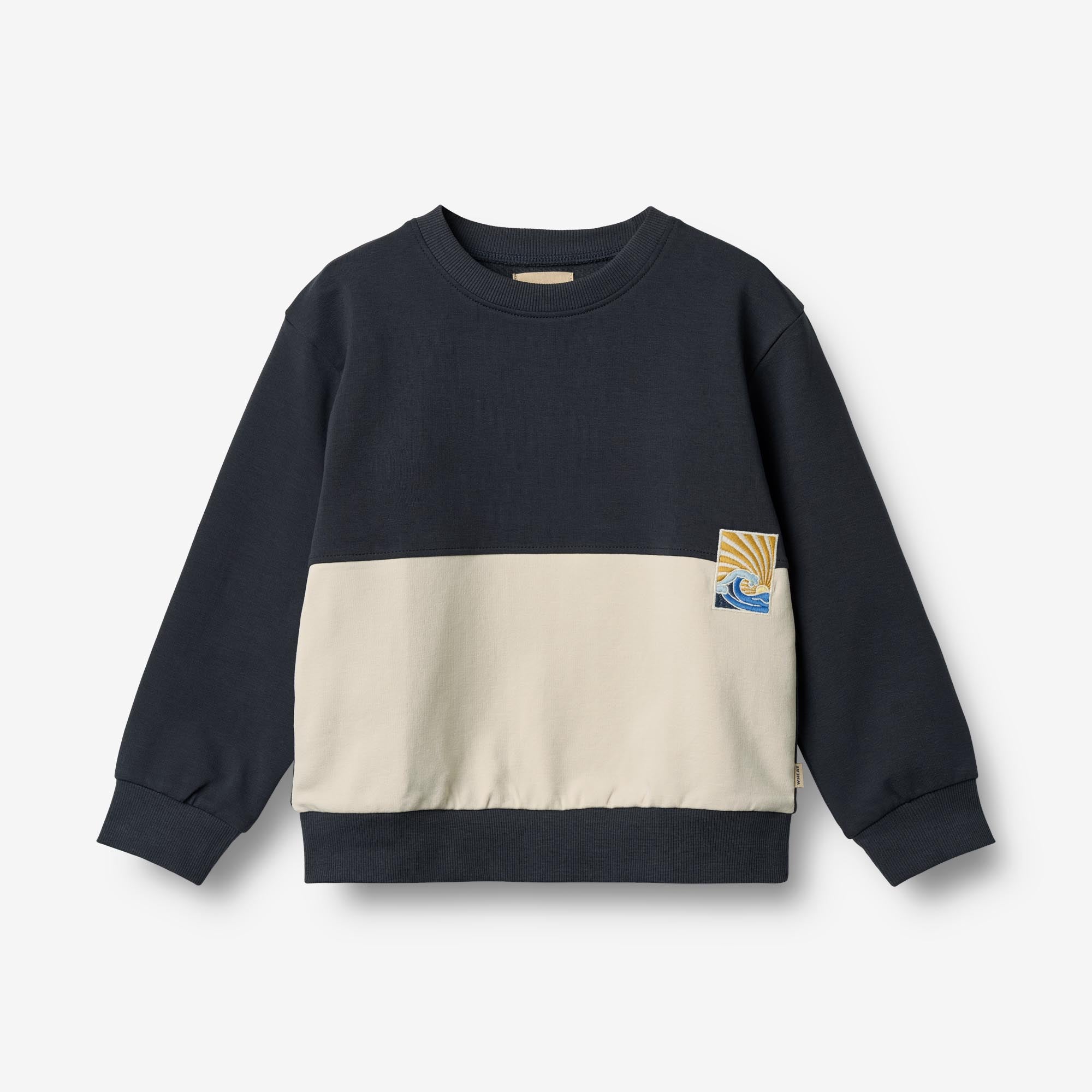 wheat-steff-sweatshirt-navy-bio-baumwolle-jungen image 1