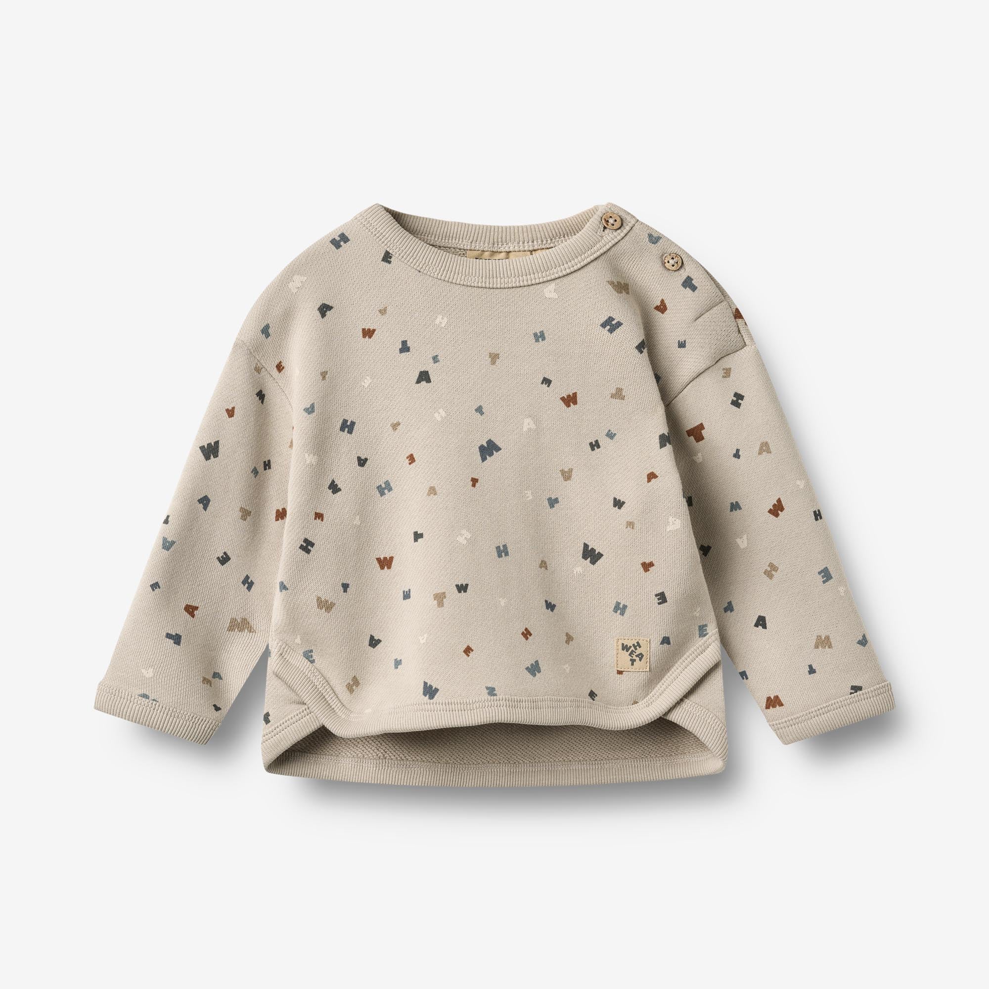 wheat-emery-sweatshirt-grey-moon-letters-baby-langarm image 1
