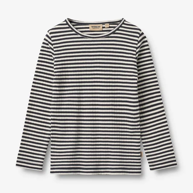 wheat-stig-navy-rib-stripe-streifenshirt-122-bio-ripp image 1