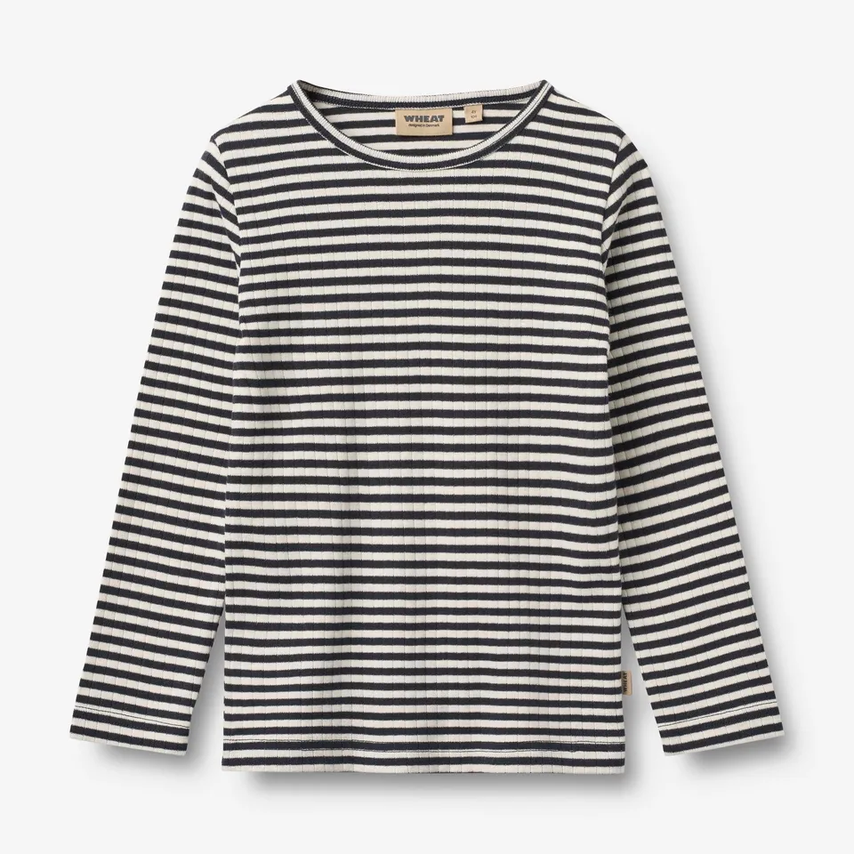 wheat-stig-navy-rib-stripe-streifenshirt-122-bio-ripp image 1