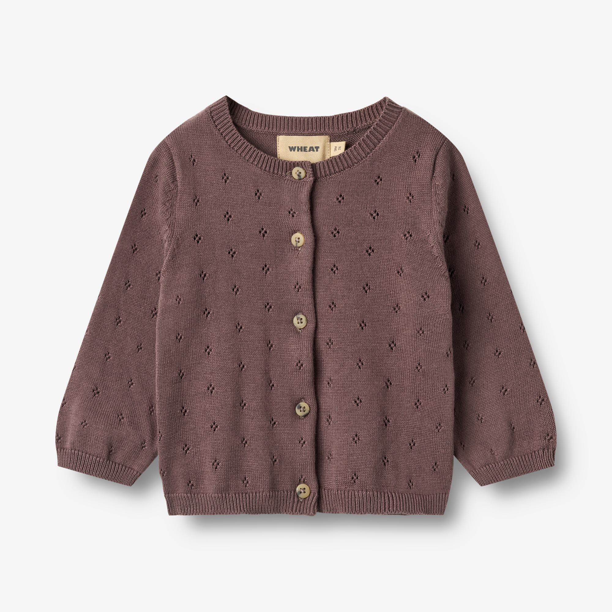 wheat-maia-strickjacke-plum-baby-bio-baumwolle image 1