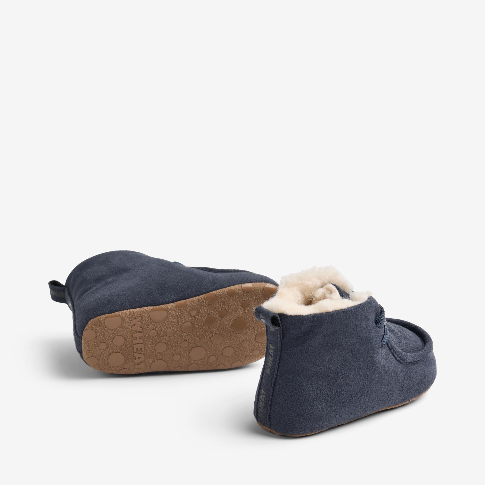 wheat-mae-hausschuhe-navy-wolle-rutschfest-gr-19-26 image 2