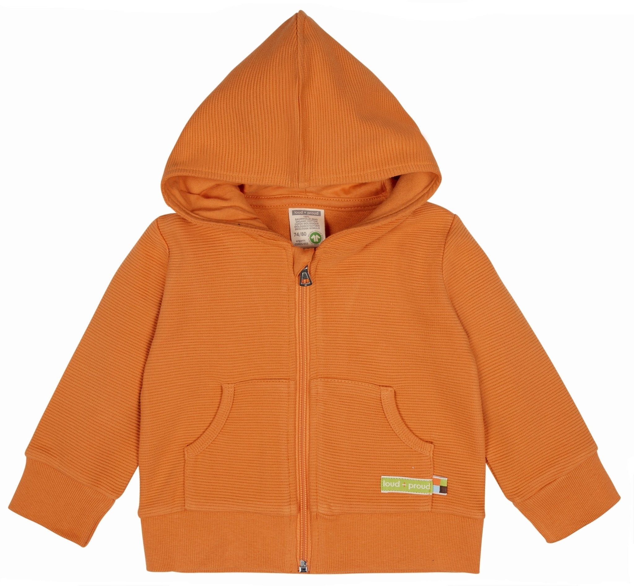 loud-proud-classics-kapuzenjacke-rippenstruktur-gold-sweatjacke image 5