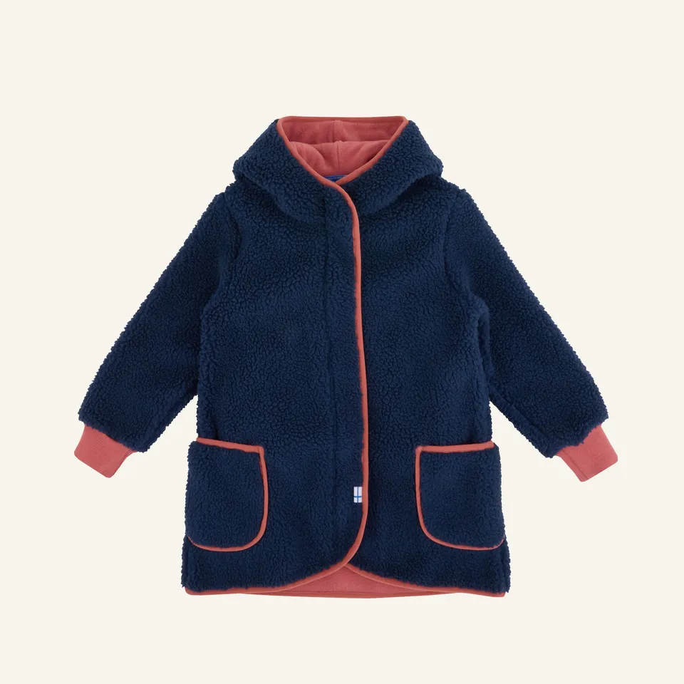 finkid-husky-likka-nalle-teddymantel-navy-cedar-zip-in image 1