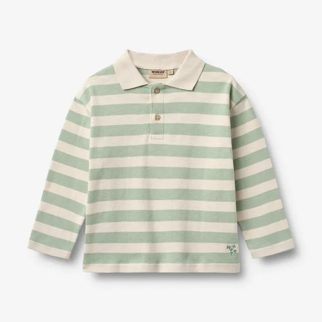 wheat-fred-polo-mint-stripe-bio-baumwolle image 1