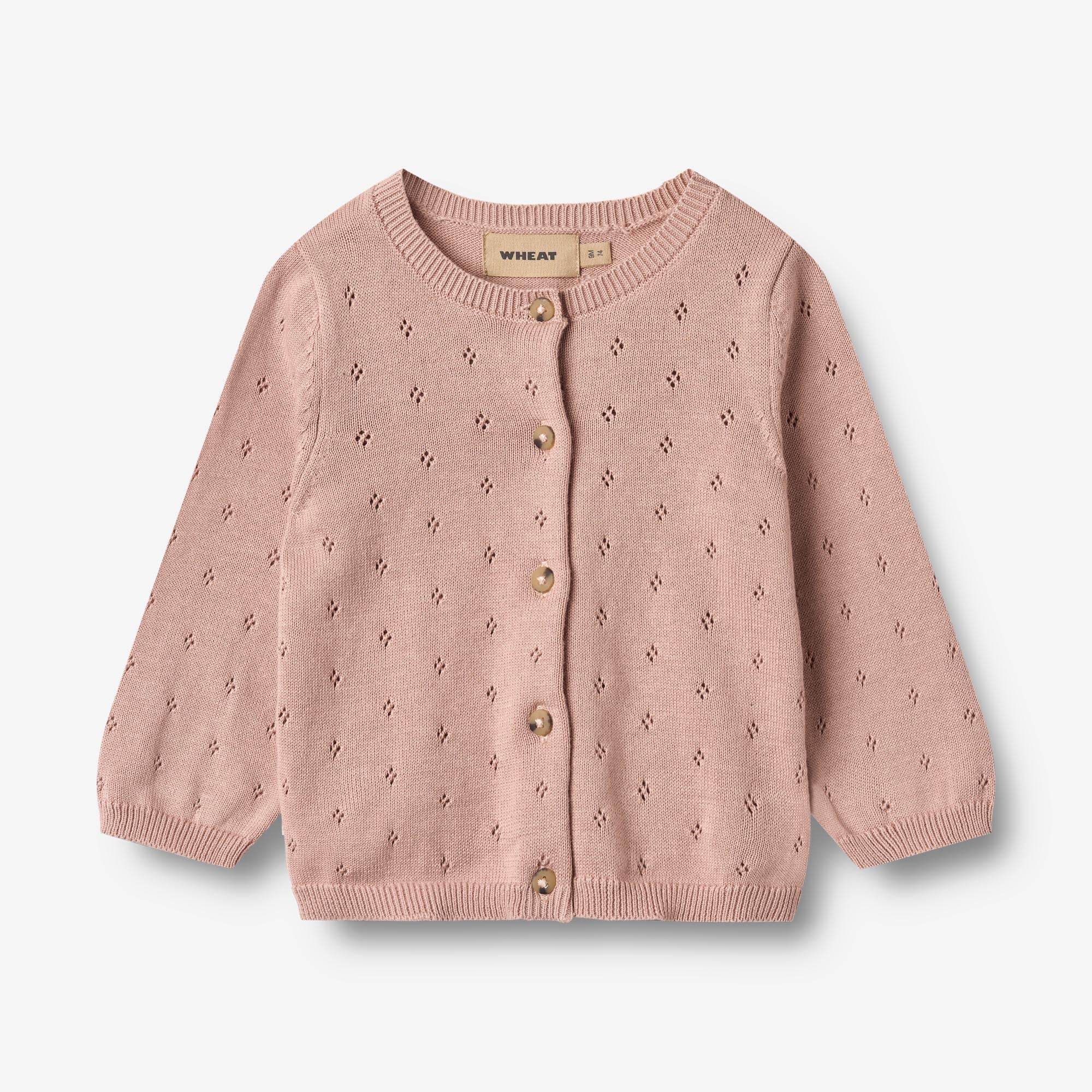 wheat-clothing-strickjacke-maia-rose-powder-bio-baumwolle image 1
