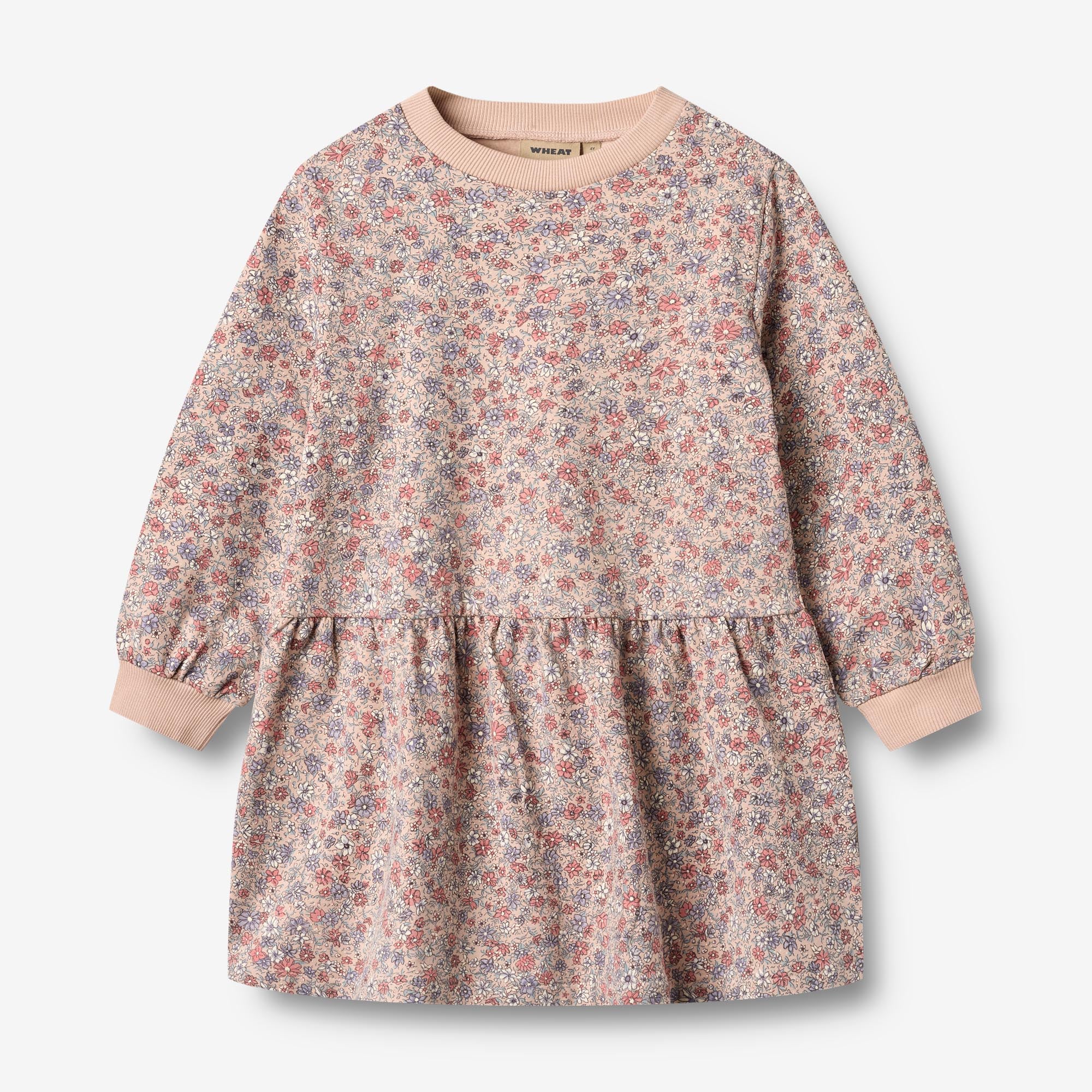 wheat-zenia-sweatkleid-rose-dust-flowers-bio image 1