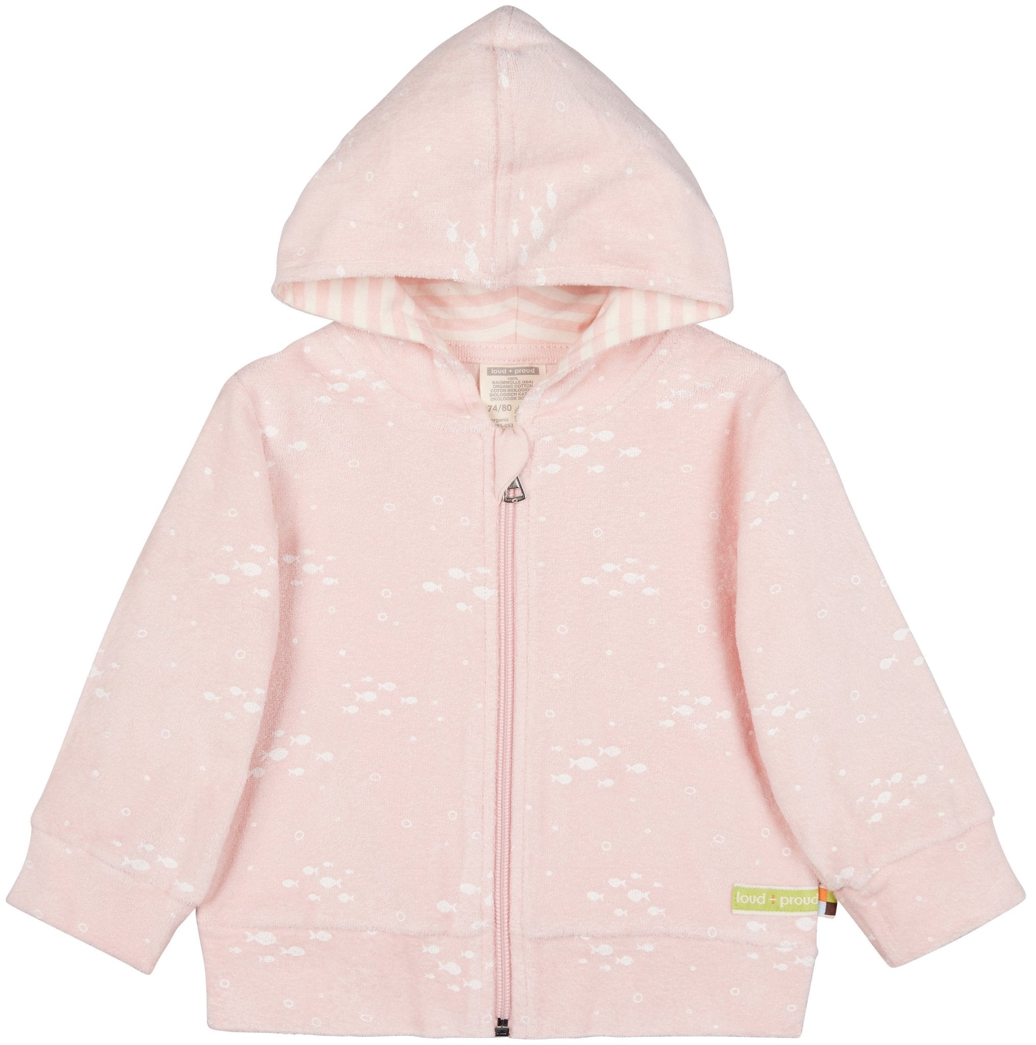loud-proud-classics-kapuzenjacke-frottee-jacke-fische image 5