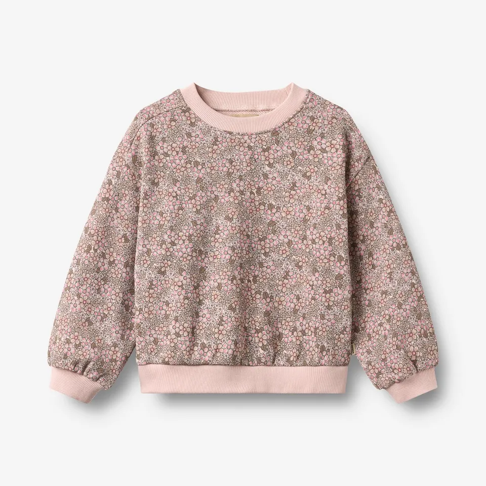 wheat-lia-sweatshirt-rose-brown-flowers-bio image 1