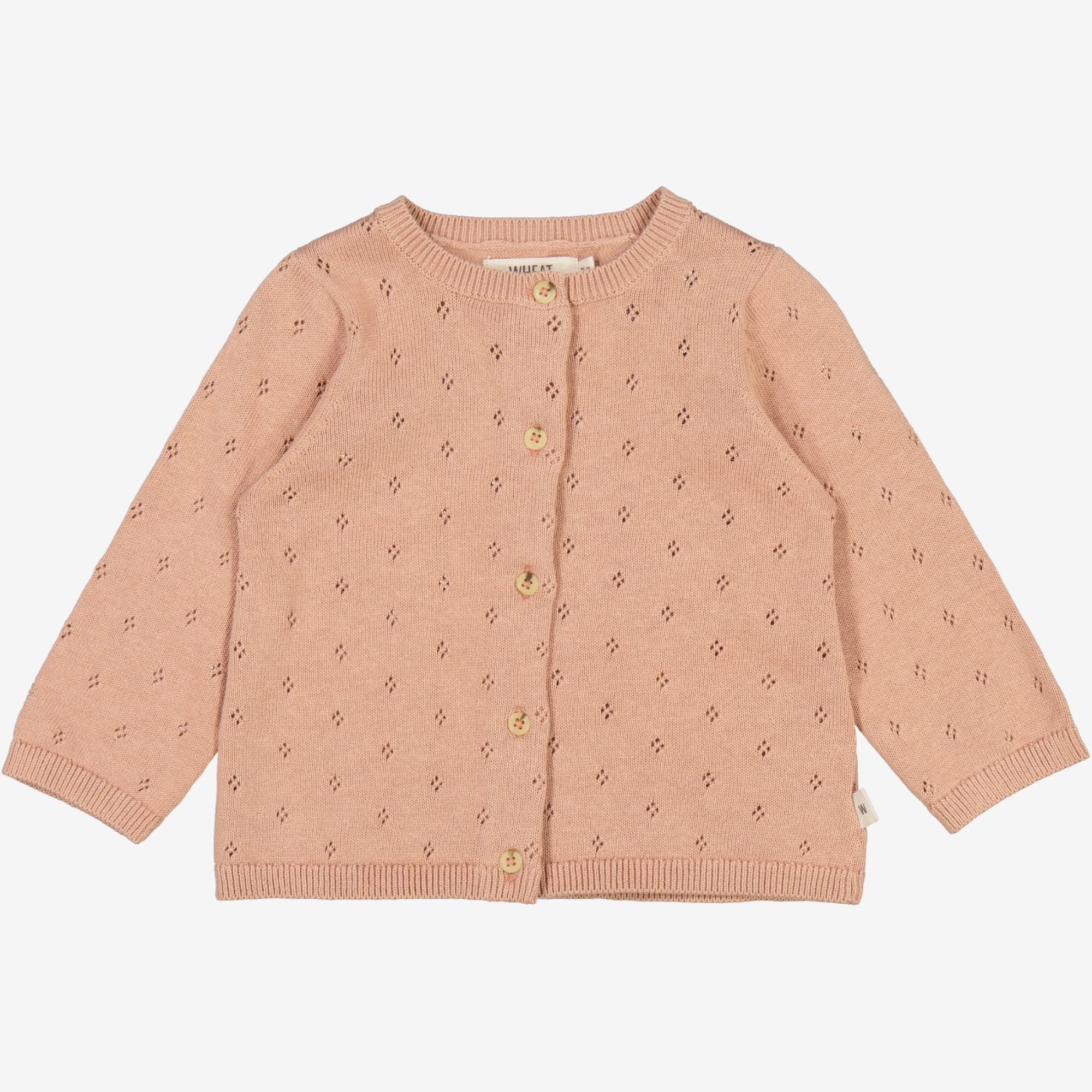 wheat-maia-strickjacke-baby-rose-dawn-bio-baumwolle image 1