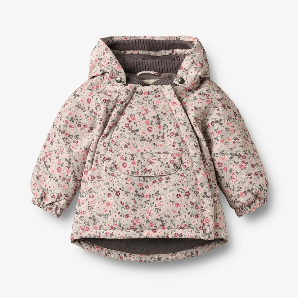 wheat-sascha-jacke-baby-grey-moon-flowers-wasserdicht image 1