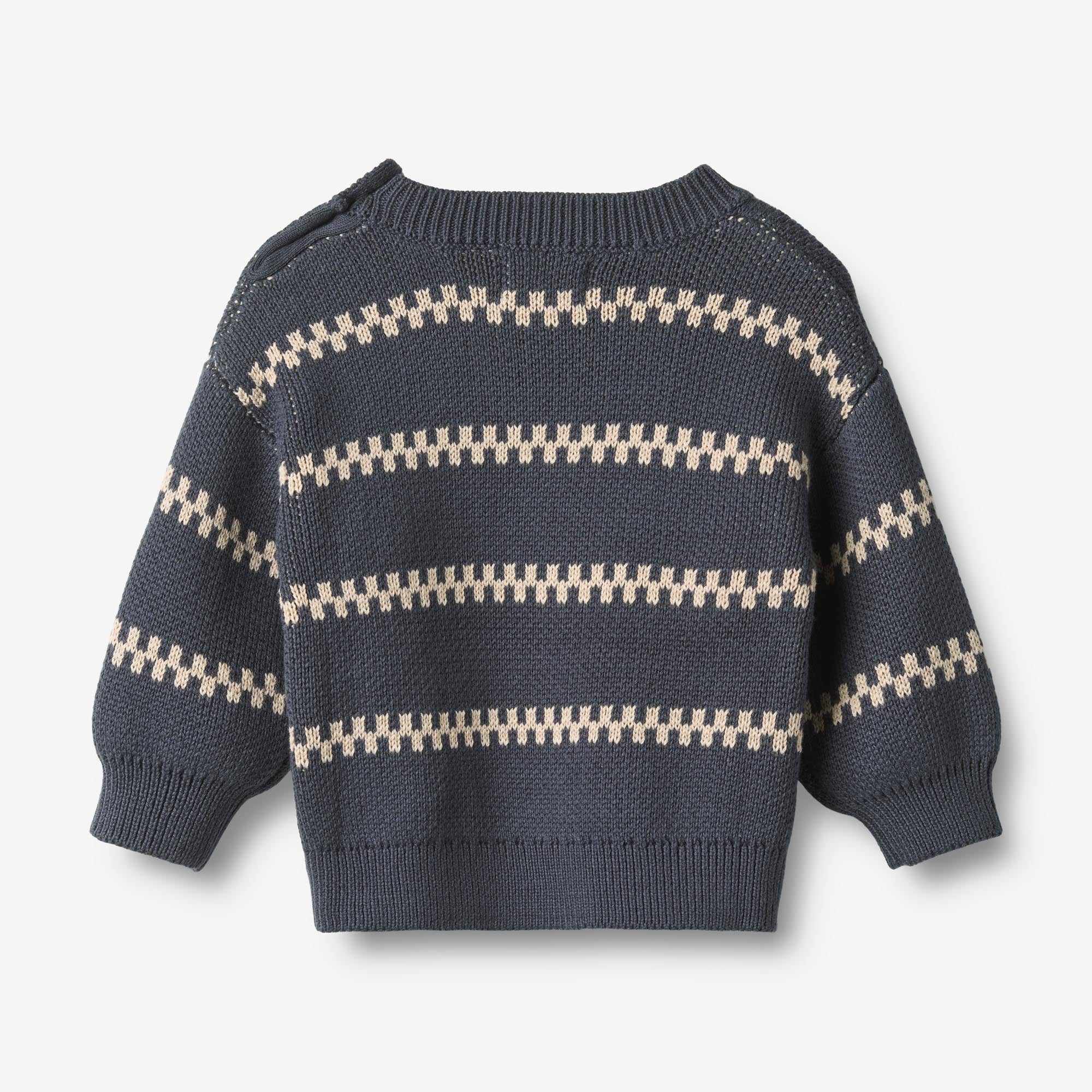 wheat-harlow-pullover-baby-greyblue-jacquard-bio image 2