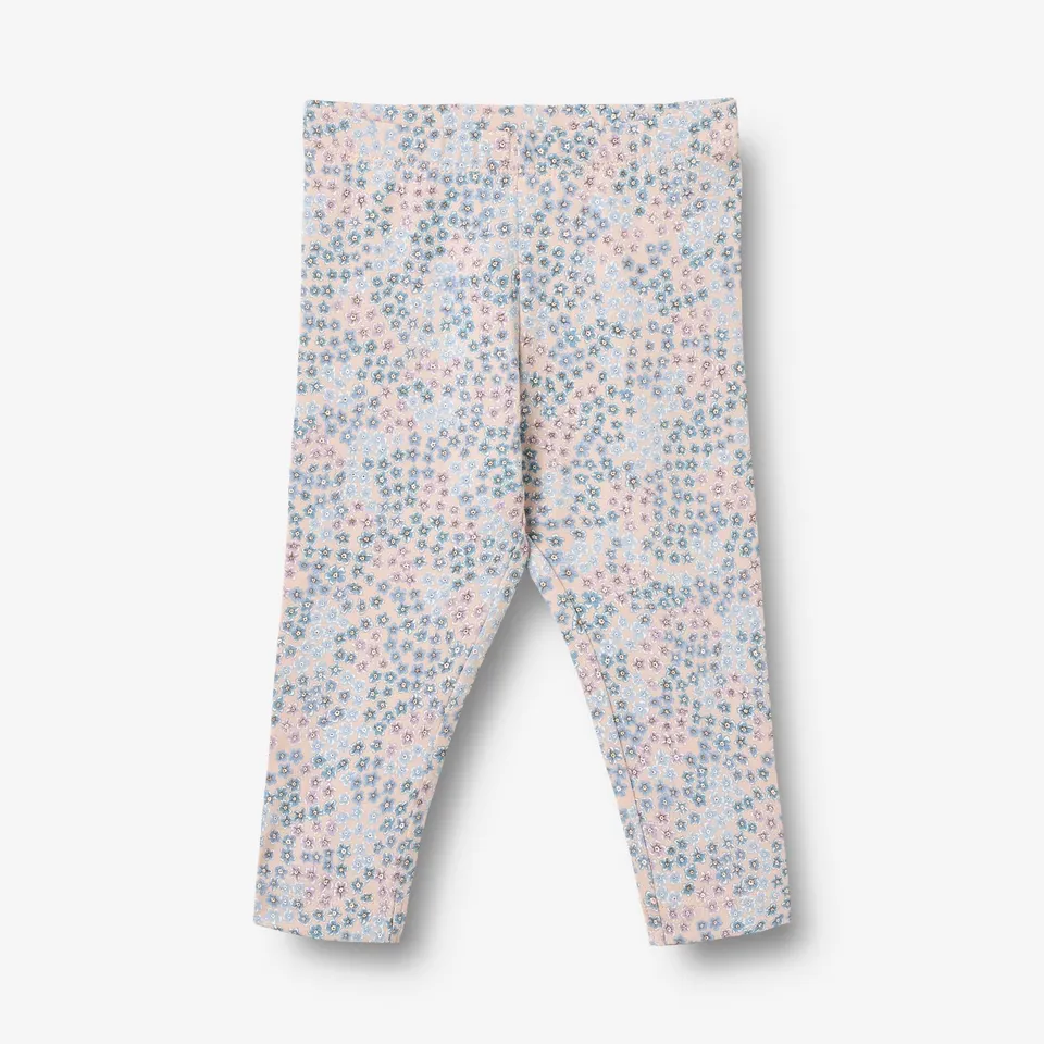 wheat-jersey-leggings-jules-baby-leggings-powder-blue-flowers-bio image 1