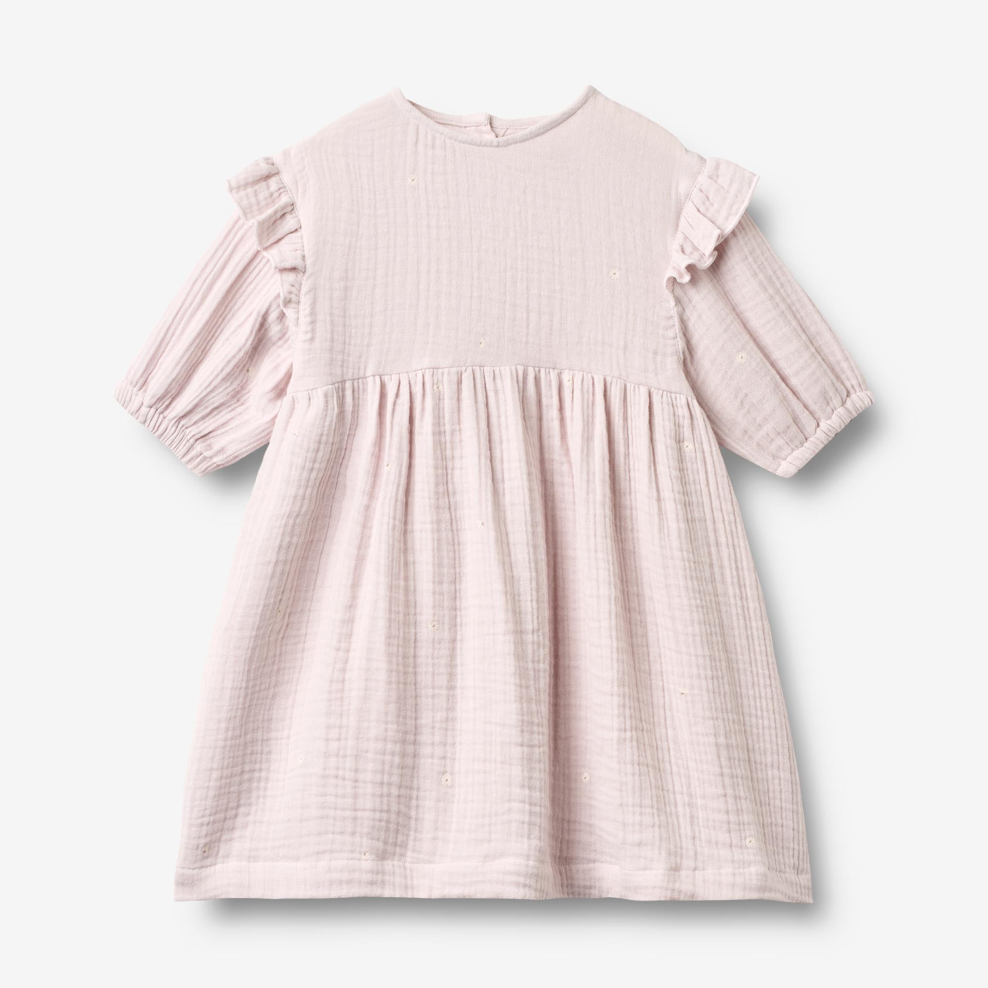 wheat-gro-kleid-3-4-arm-lila-blumen-bio image 1