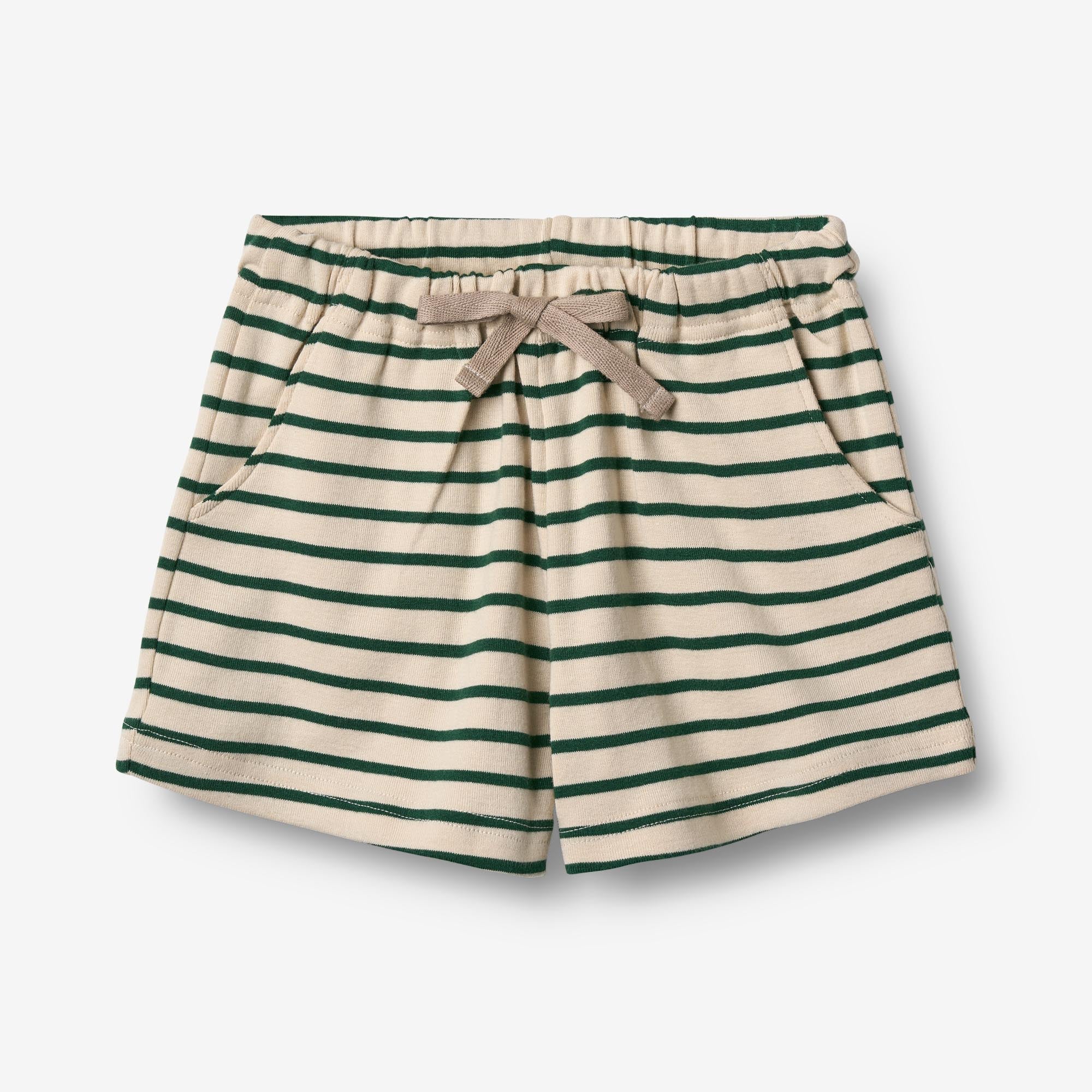 wheat-kalle-jersey-shorts-gr-ner-streifen-bio-baumwolle image 1