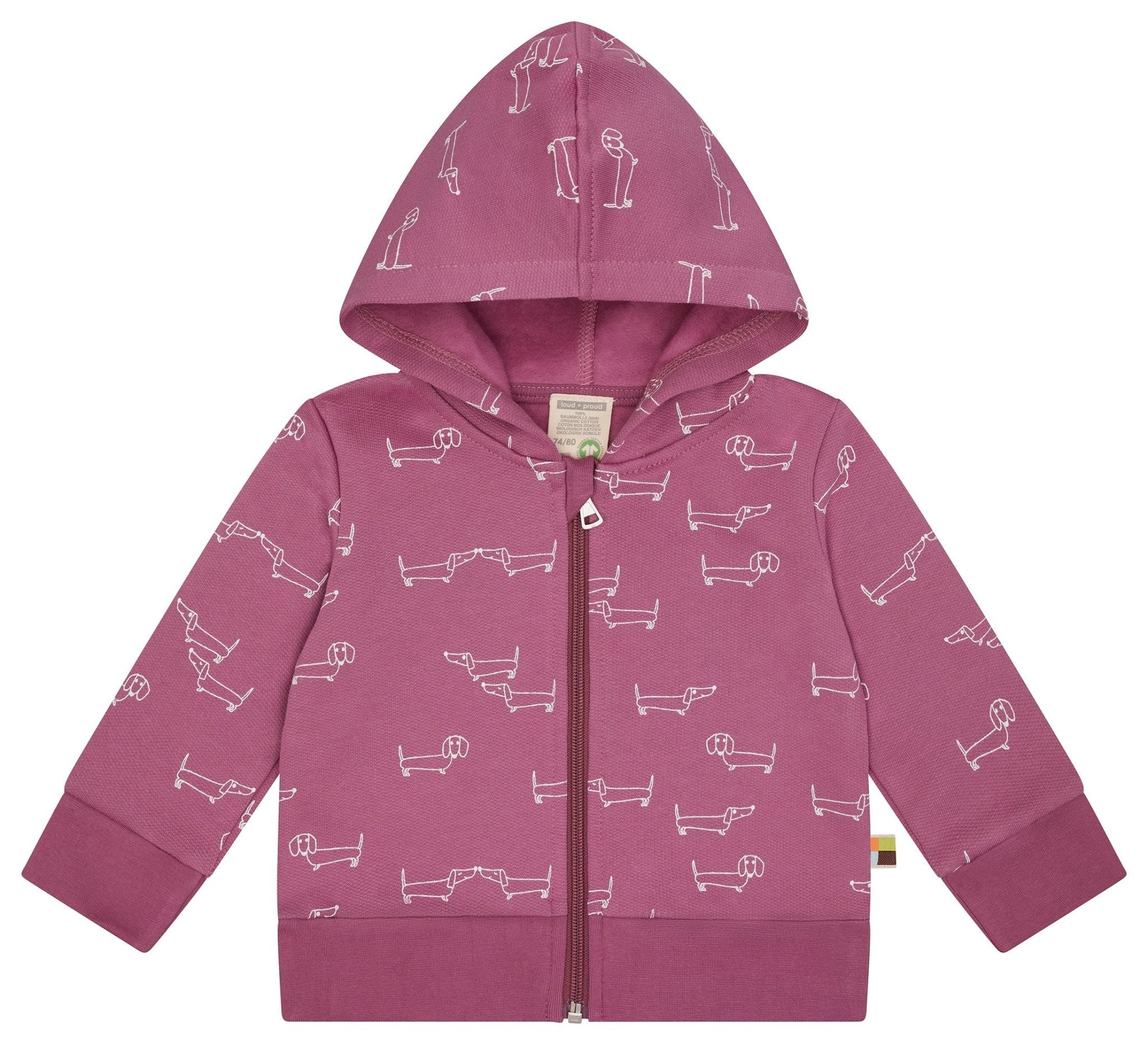 loud-proud-classics-sweatjacke-kapuze-curry-dackel image 4