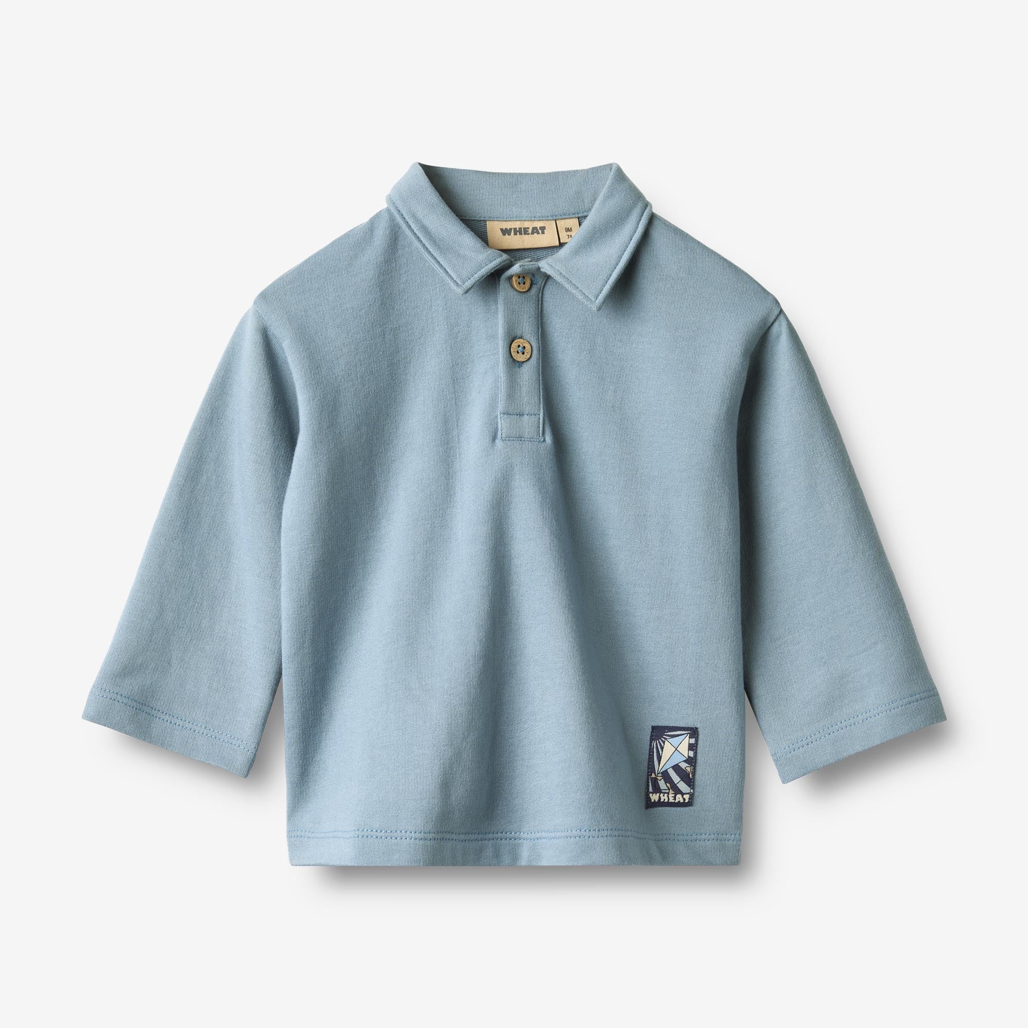 wheat-vilhelm-sweatbluse-faded-denim-bio-baby image 1