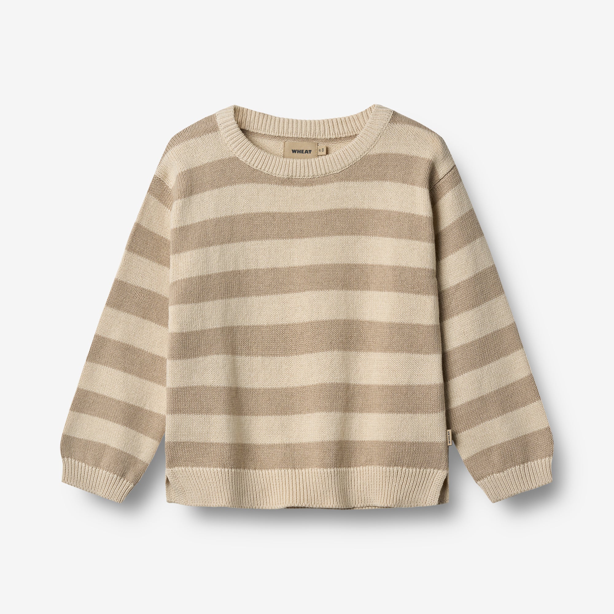 wheat-knit-morgan-strickpullover-beige-stripe-bio-baumwolle image 1